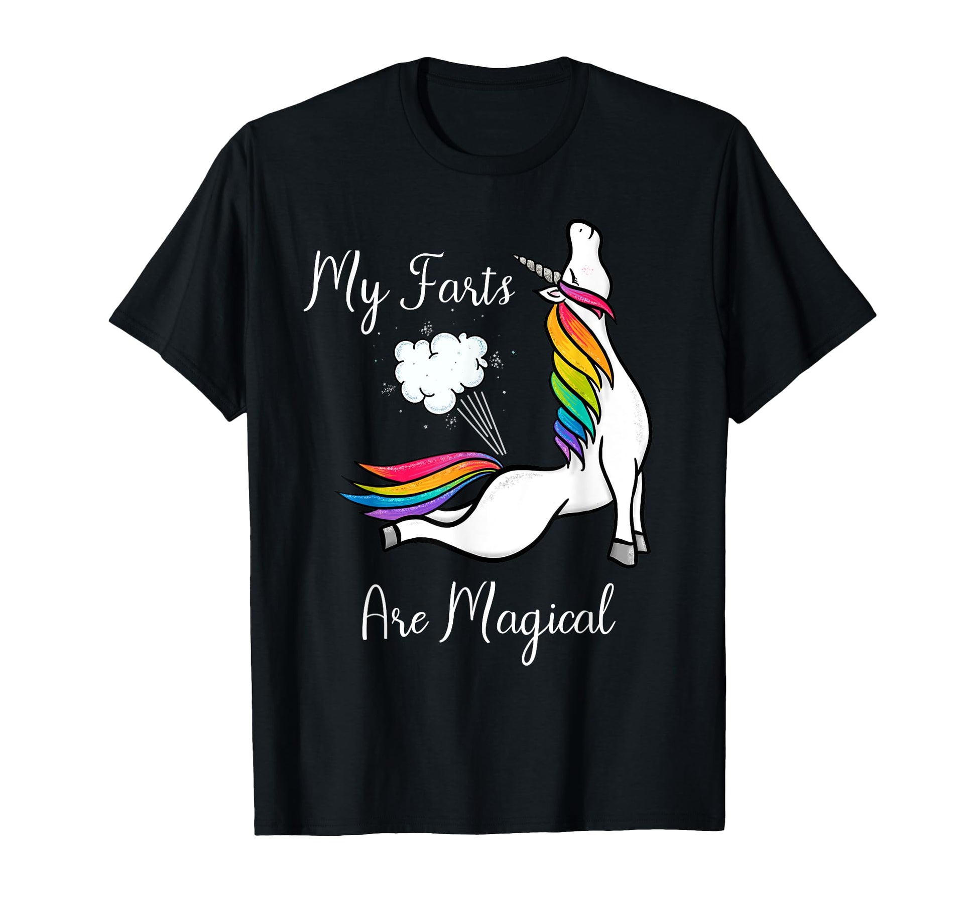 Funny Rainbow Farting Unicorn Gift T-Shirt - Casual Everyday Wear Unisex - T-Shirt, Sweatshirt, Hoodie