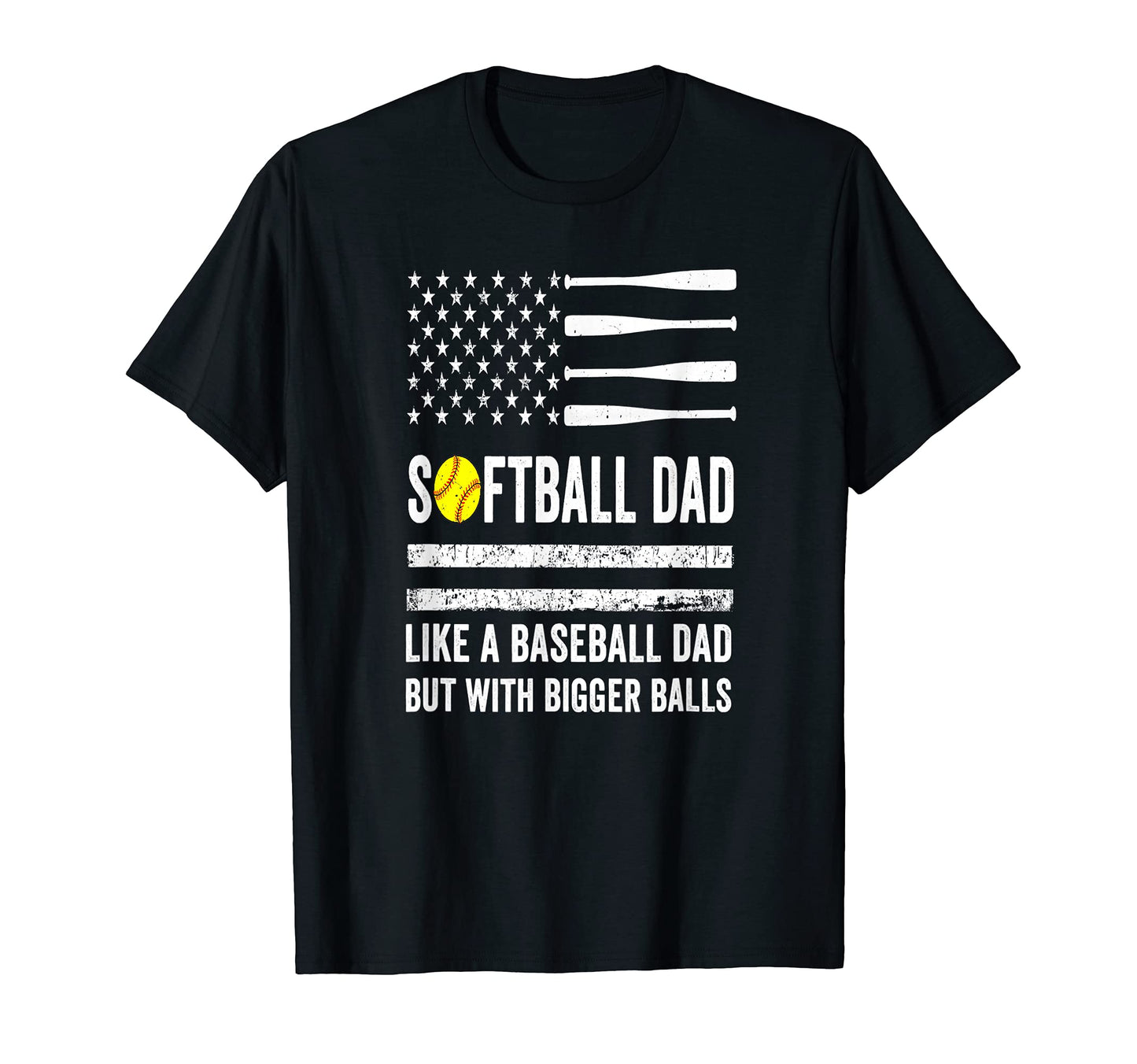 Softball Dad Like Baseball But T-Shirt - Custom Art Print for Adults - T-Shirt, Sweatshirt, Hoodie
