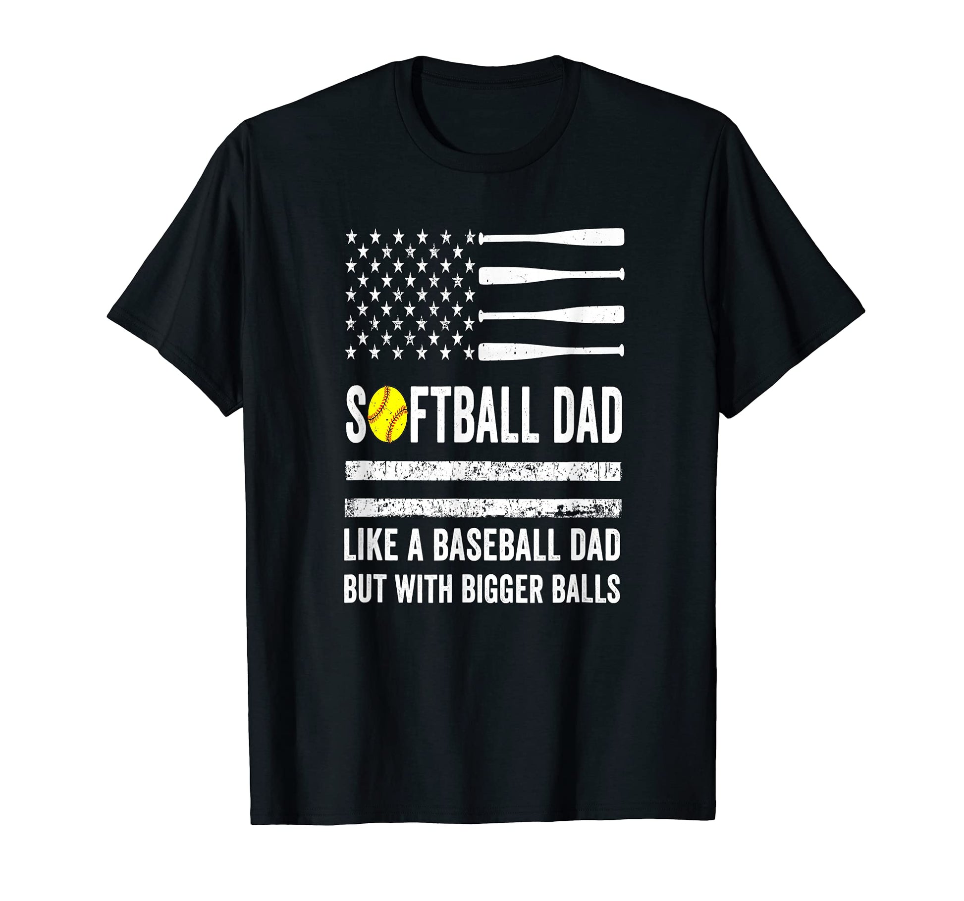 Softball Dad Like Baseball But T-Shirt - Custom Art Print for Adults - T-Shirt, Sweatshirt, Hoodie
