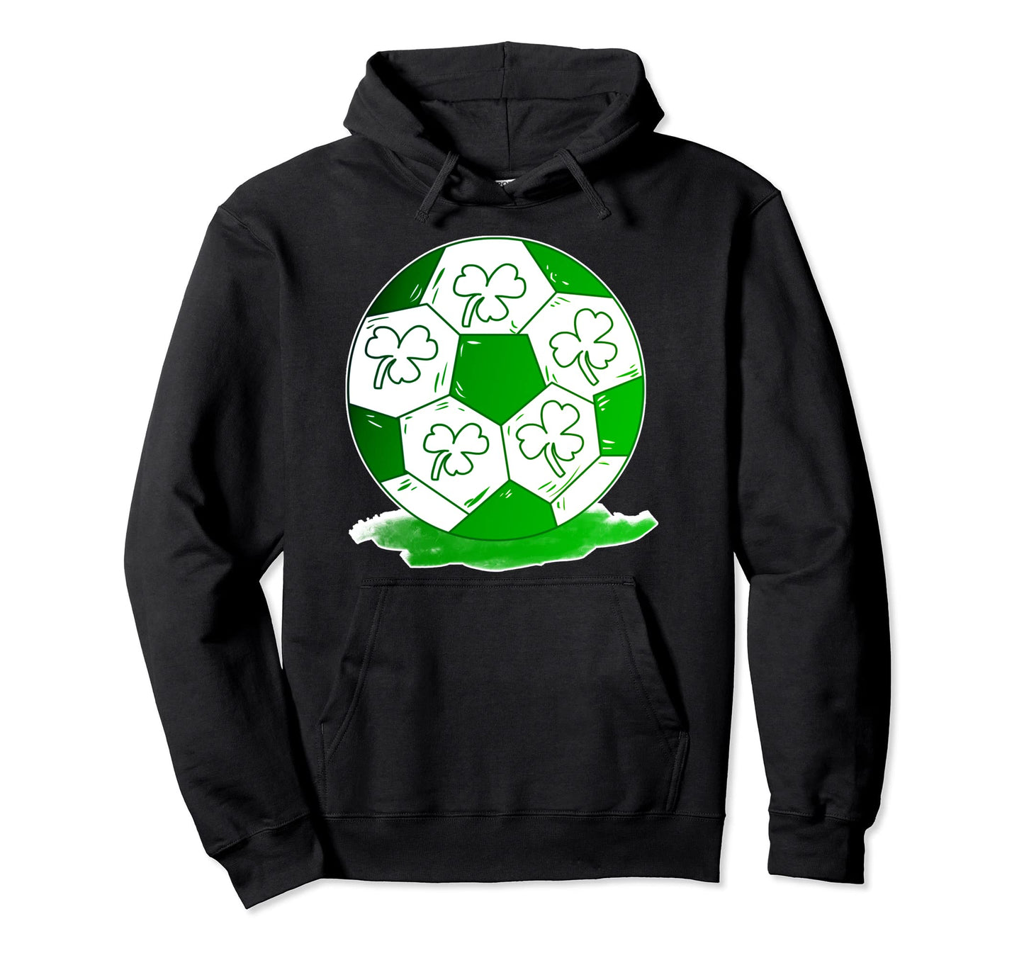 St Patricks Day Football Shamrock Irish Hoodie - Unique Graphic Unisex - T-Shirt, Sweatshirt, Hoodie