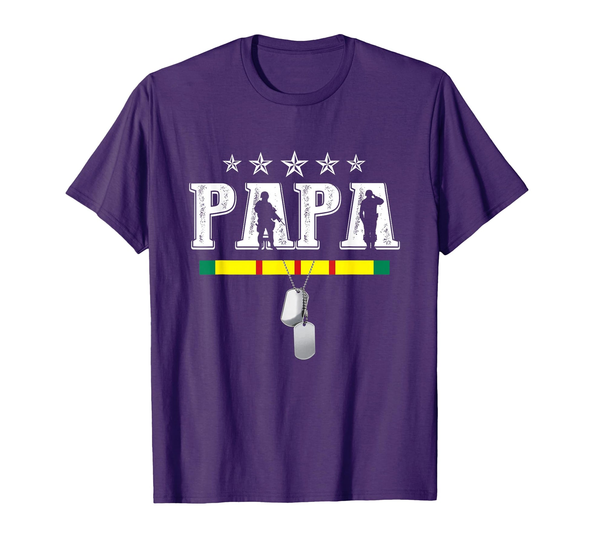 Proud Papa Vietnam Veteran Military T-Shirt - Custom Art Print for Adults - T-Shirt, Sweatshirt, Hoodie