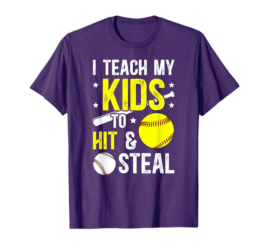Baseball Softball Dad Funny Softball T-Shirt - Trendy Graphic for Adults - T-Shirt, Sweatshirt, Hoodie