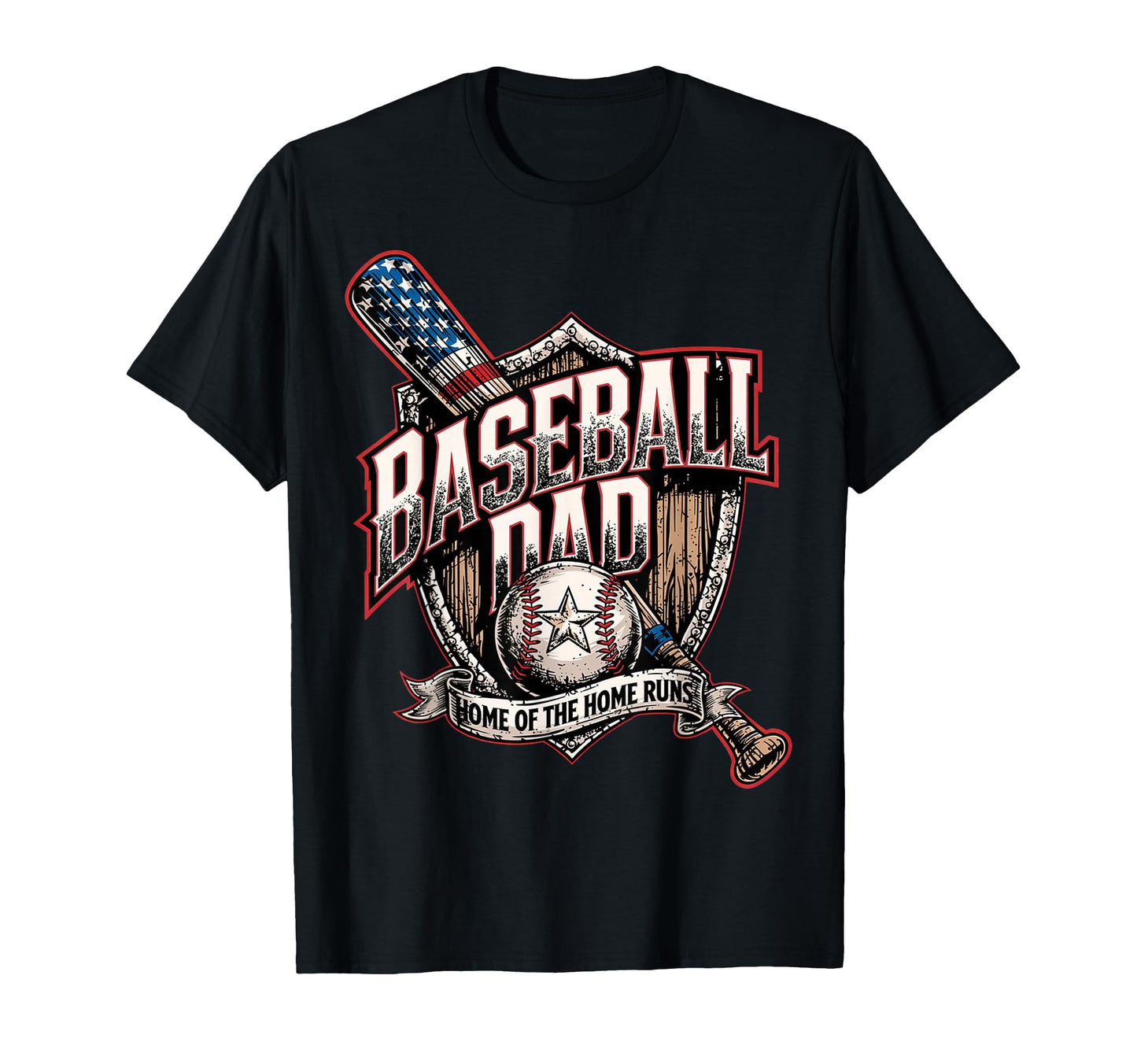 American Baseball Dad Baseball Dad T-Shirt - Graphic Print Unisex - T-Shirt, Sweatshirt, Hoodie