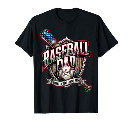 American Baseball Dad Baseball Dad T-Shirt - Graphic Print Unisex - T-Shirt, Sweatshirt, Hoodie