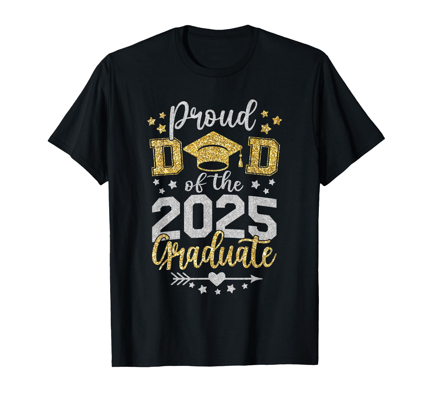 Proud Dad 2025 Graduate Senior T-Shirt - Minimalist Print Men Women - T-Shirt, Sweatshirt, Hoodie