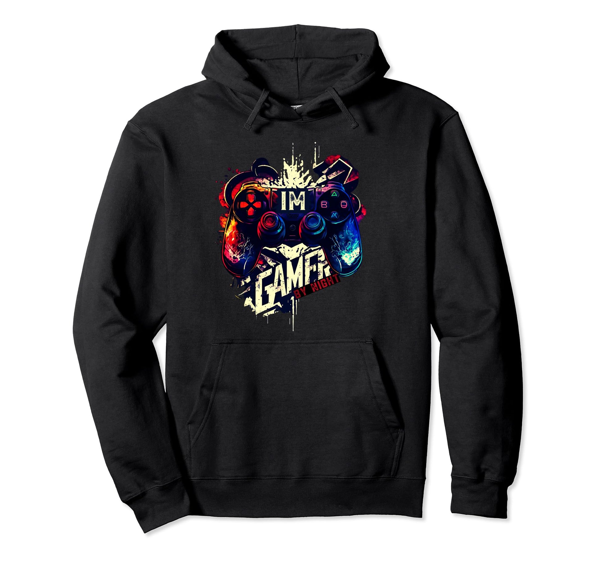 Im Gamer Night Video Gamer Dad Game Lovers Hoodie - Custom Art Print Unisex - T-Shirt, Sweatshirt, Hoodie