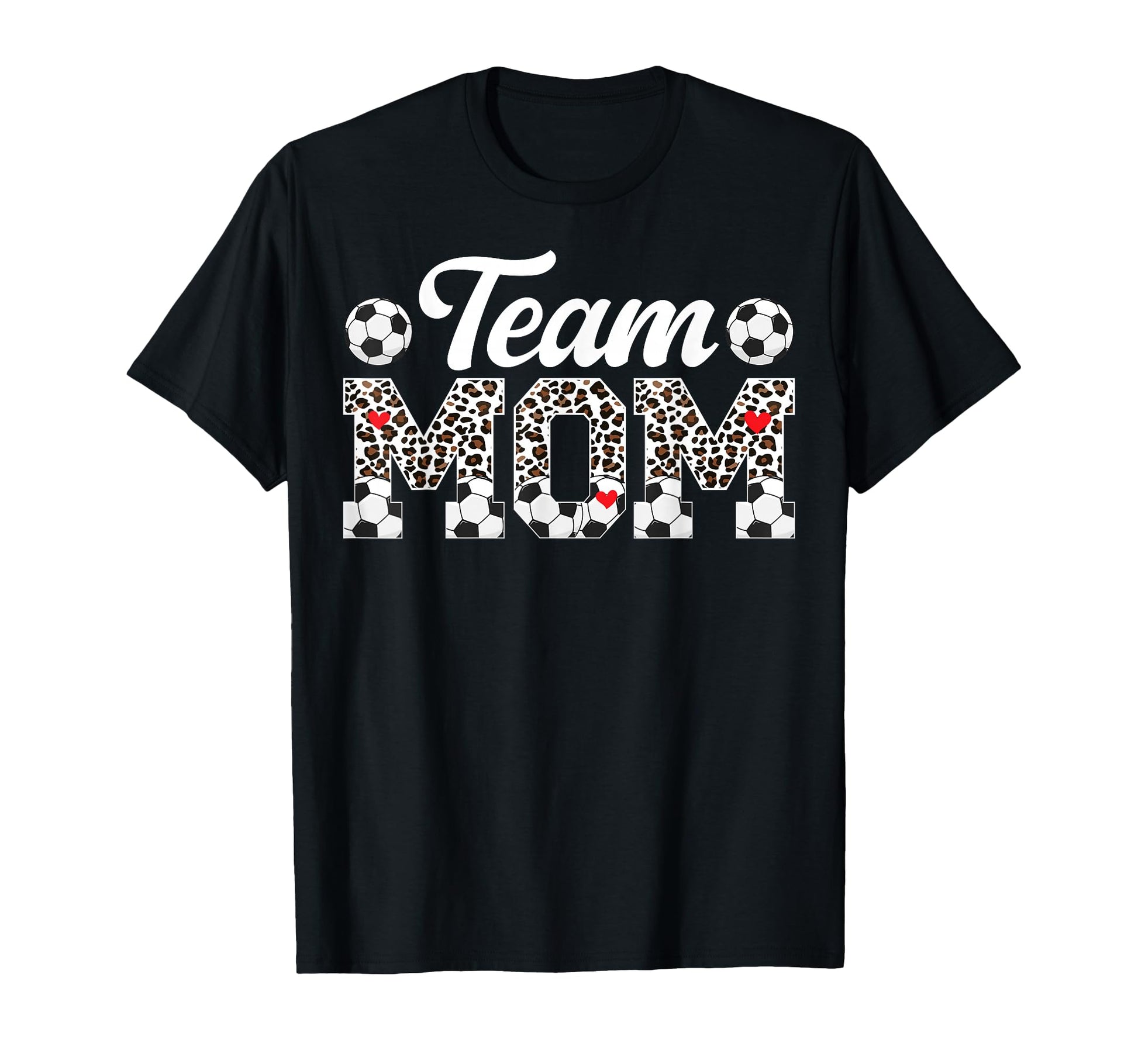 Team Mom Leopard Soccer Team Mom T-Shirt - Novelty Apparel Men Women - T-Shirt, Sweatshirt, Hoodie