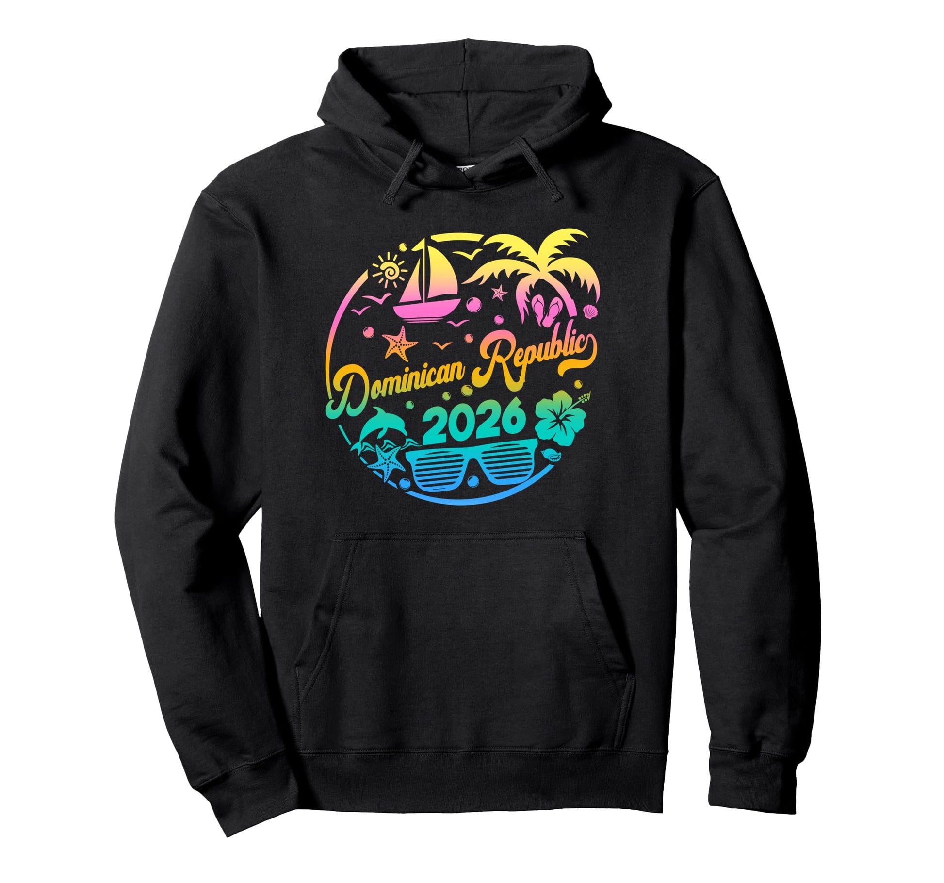 Dominican Republic 2026 Family Hoodie - Minimalist Print for Adults - T-Shirt, Sweatshirt, Hoodie