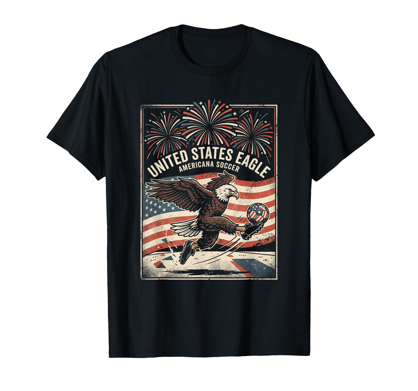 United States Americana Soccer Eagle T-Shirt - Trendy Graphic Unisex - T-Shirt, Sweatshirt, Hoodie