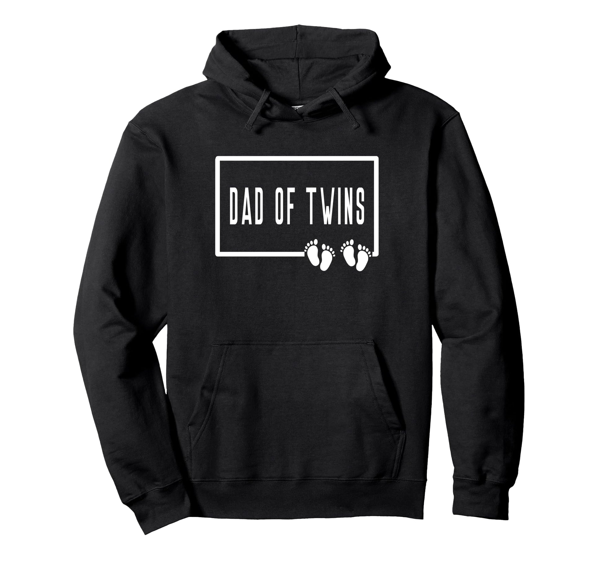 Dad Twins 2 Two Children Papa Daddy Hoodie - Minimalist Print for Adults - T-Shirt, Sweatshirt, Hoodie