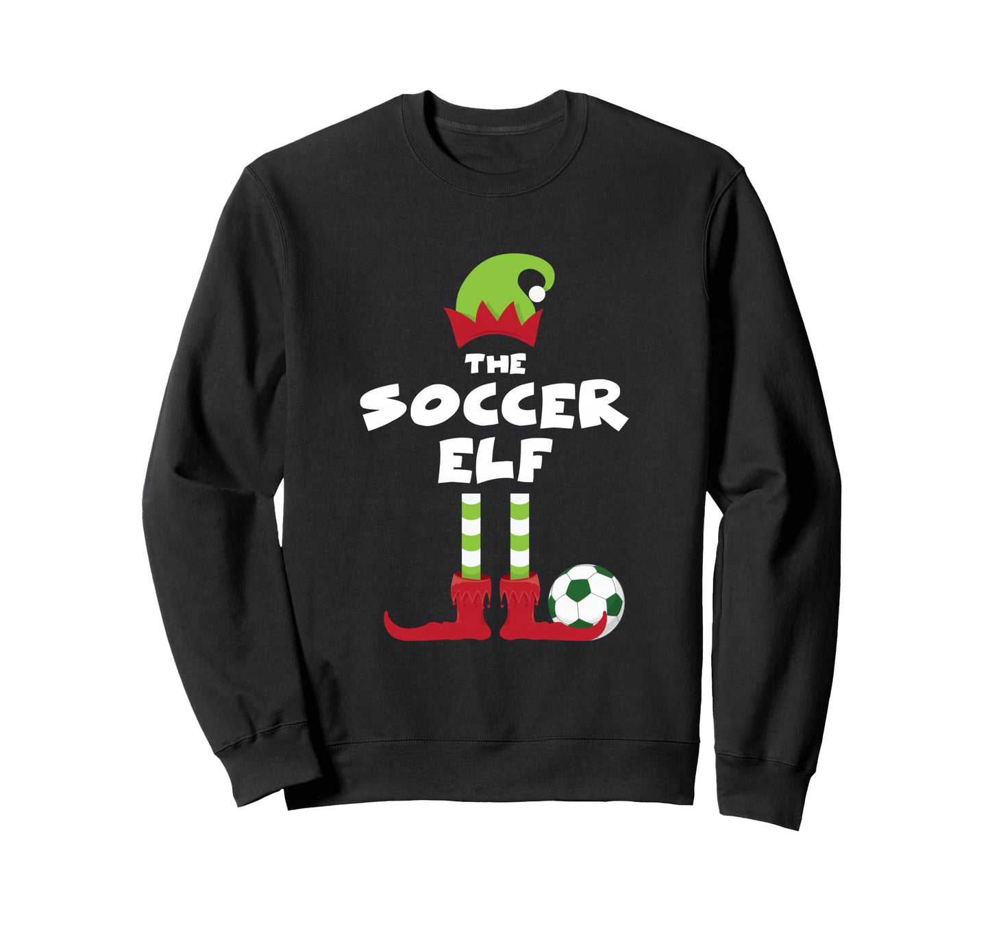 Soccer Elf Matching Family Party Sweatshirt - Trendy Graphic Men Women - T-Shirt, Sweatshirt, Hoodie