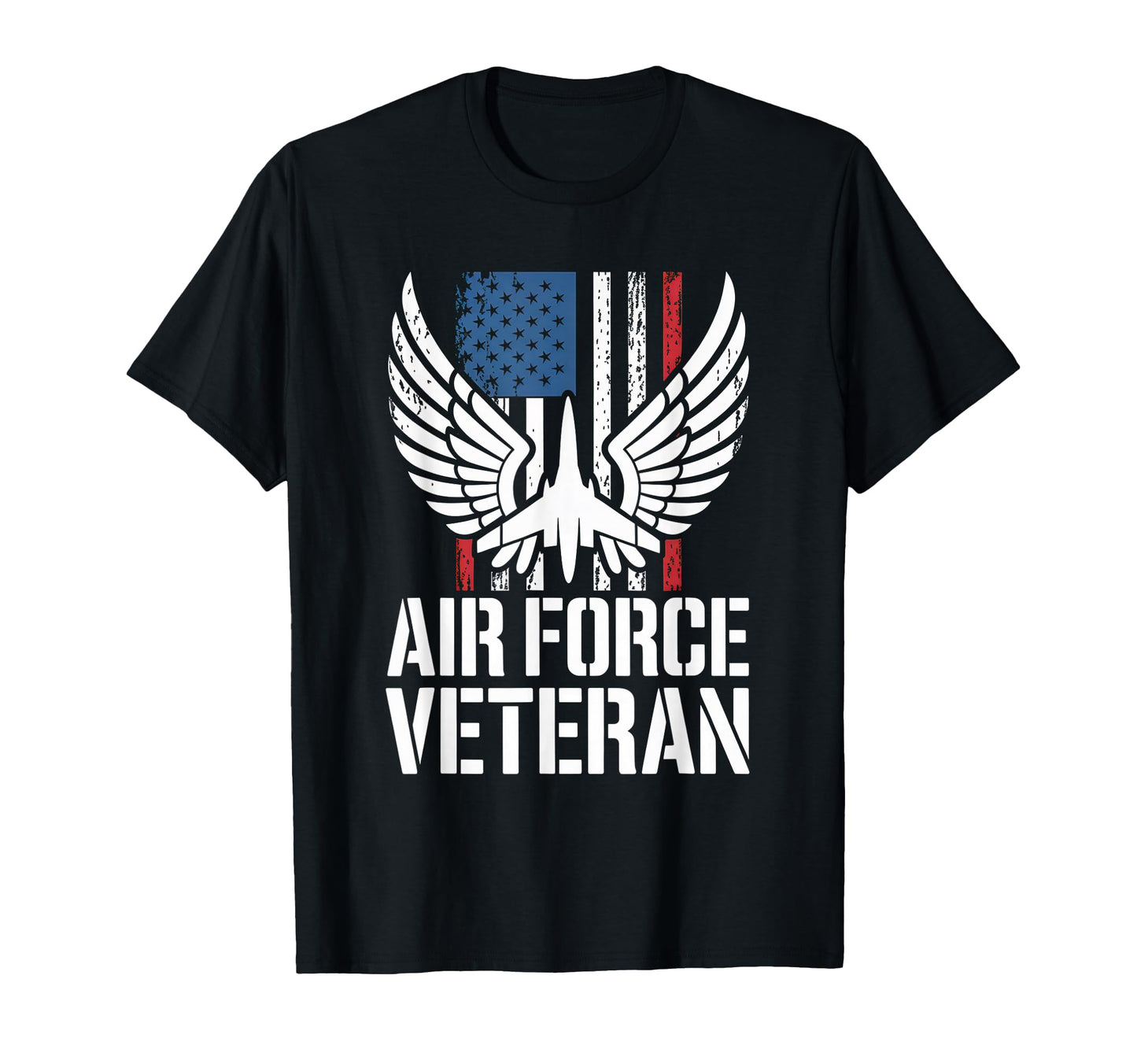 Air Force Veteran Us American Flag Dad T-Shirt - Novelty Apparel Unisex - T-Shirt, Sweatshirt, Hoodie
