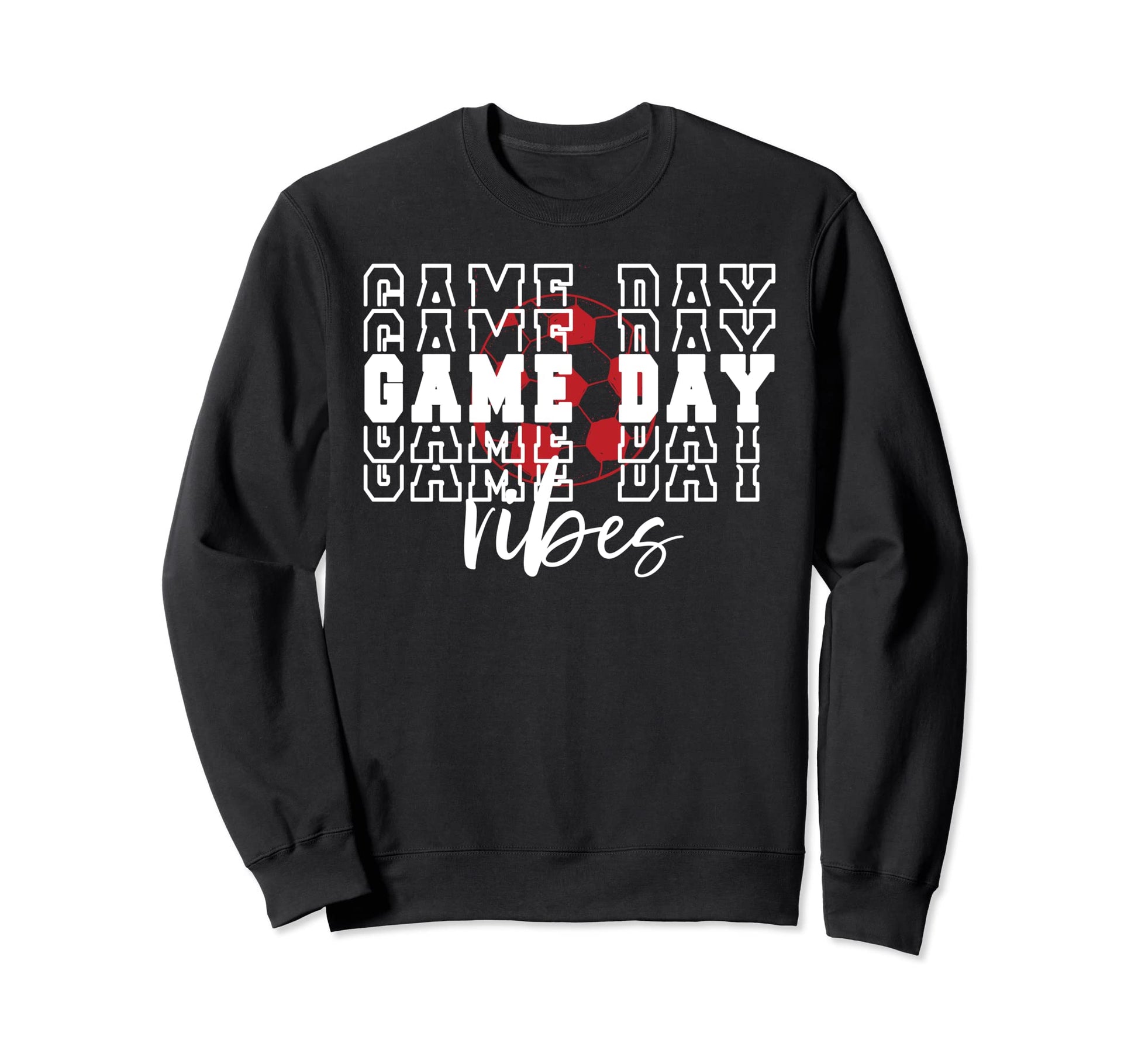Game Day Vibes Soccer Game Day Sweatshirt - Minimalist Print for Adults - T-Shirt, Sweatshirt, Hoodie