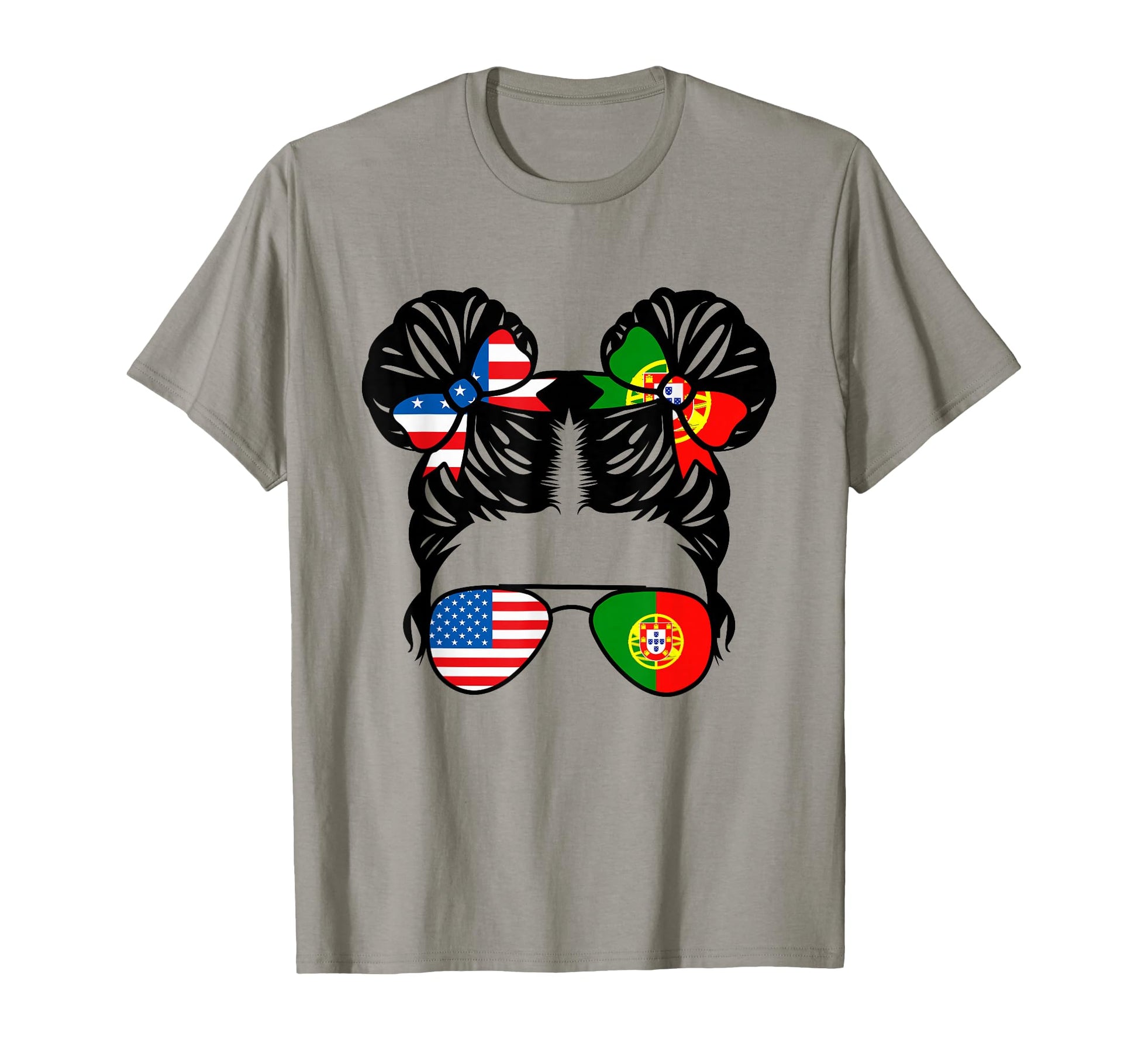 Half American Half Portuguese Usa T-Shirt - Graphic Print Men Women - T-Shirt, Sweatshirt, Hoodie
