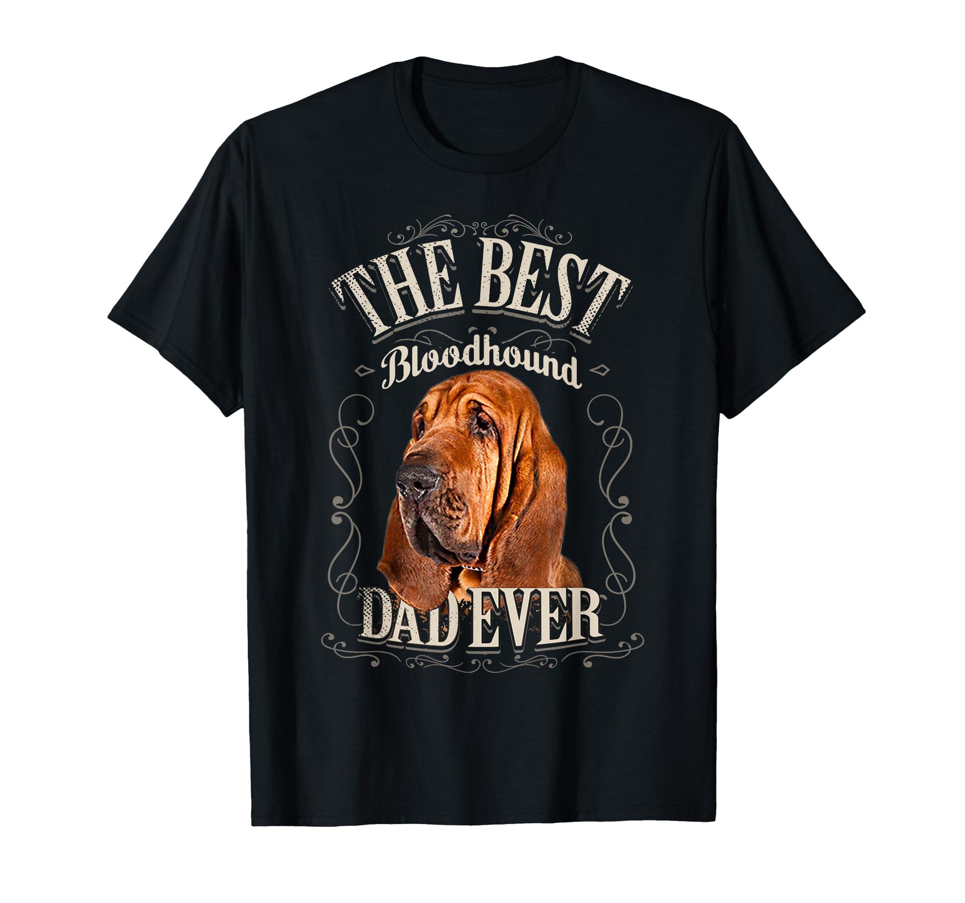 Best Bloodhound Dad Ever Funny Dog T-Shirt - Minimalist Print for Adults - T-Shirt, Sweatshirt, Hoodie