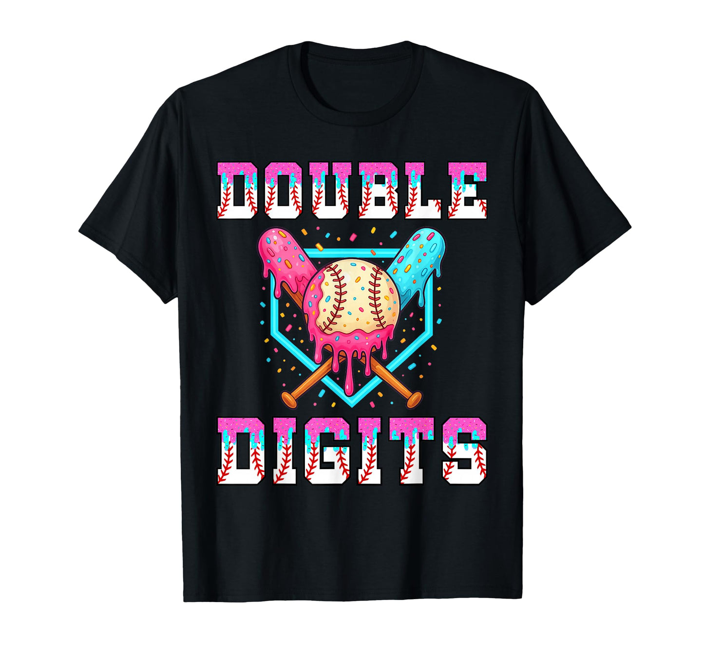 10Th Birthday Baseball Drip Theme T-Shirt - Casual Everyday Wear Unisex - T-Shirt, Sweatshirt, Hoodie