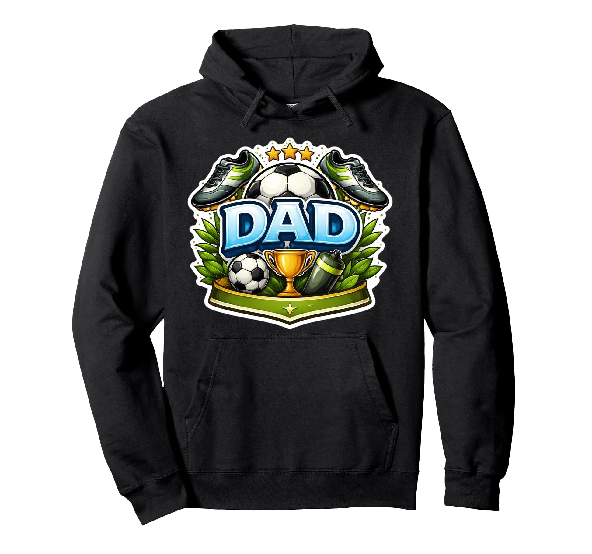 Soccer Dad Fathers Day Football Fan Hoodie - Trendy Graphic Unisex - T-Shirt, Sweatshirt, Hoodie