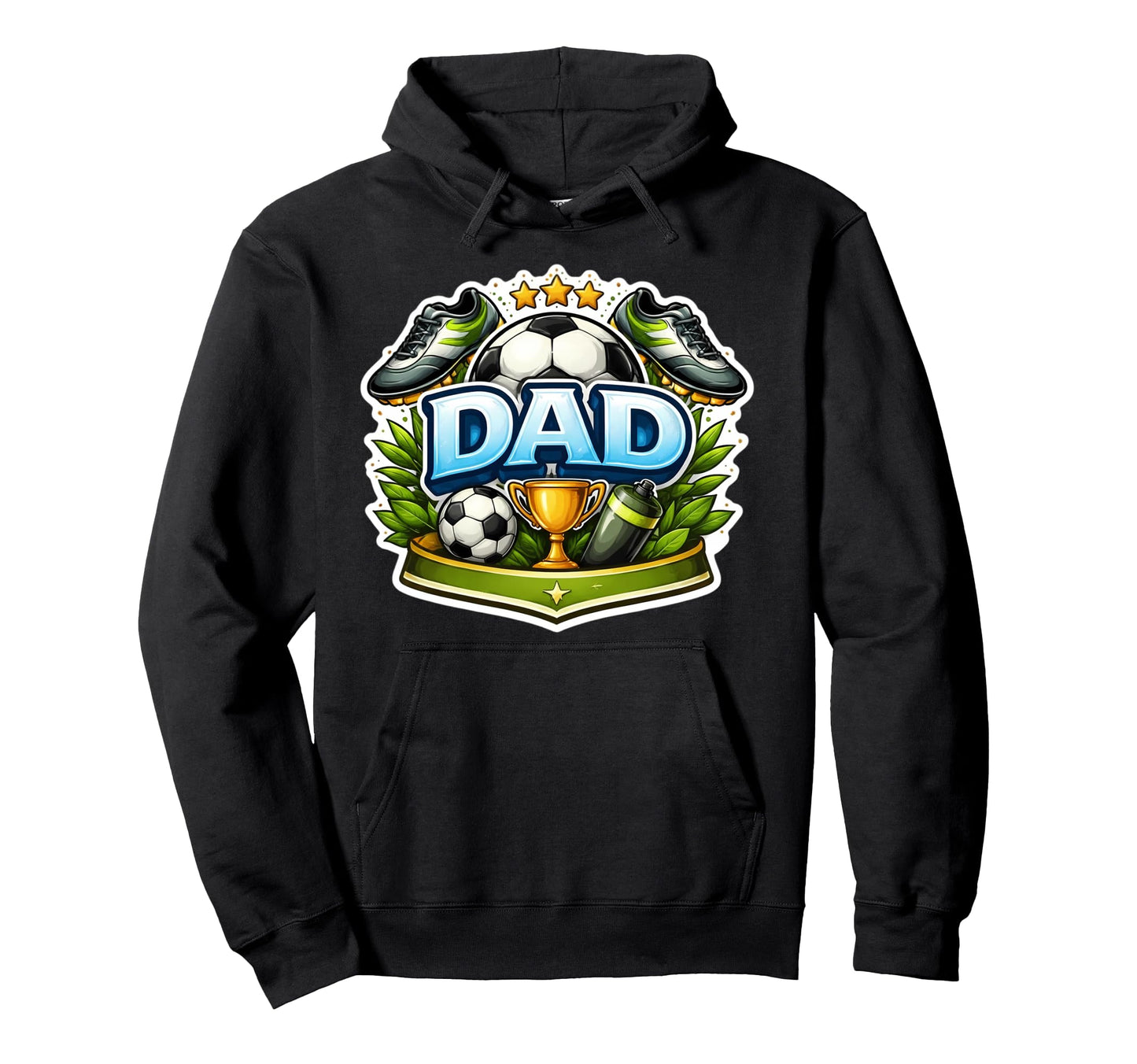Soccer Dad Fathers Day Football Fan Hoodie - Graphic Print for Adults - T-Shirt, Sweatshirt, Hoodie