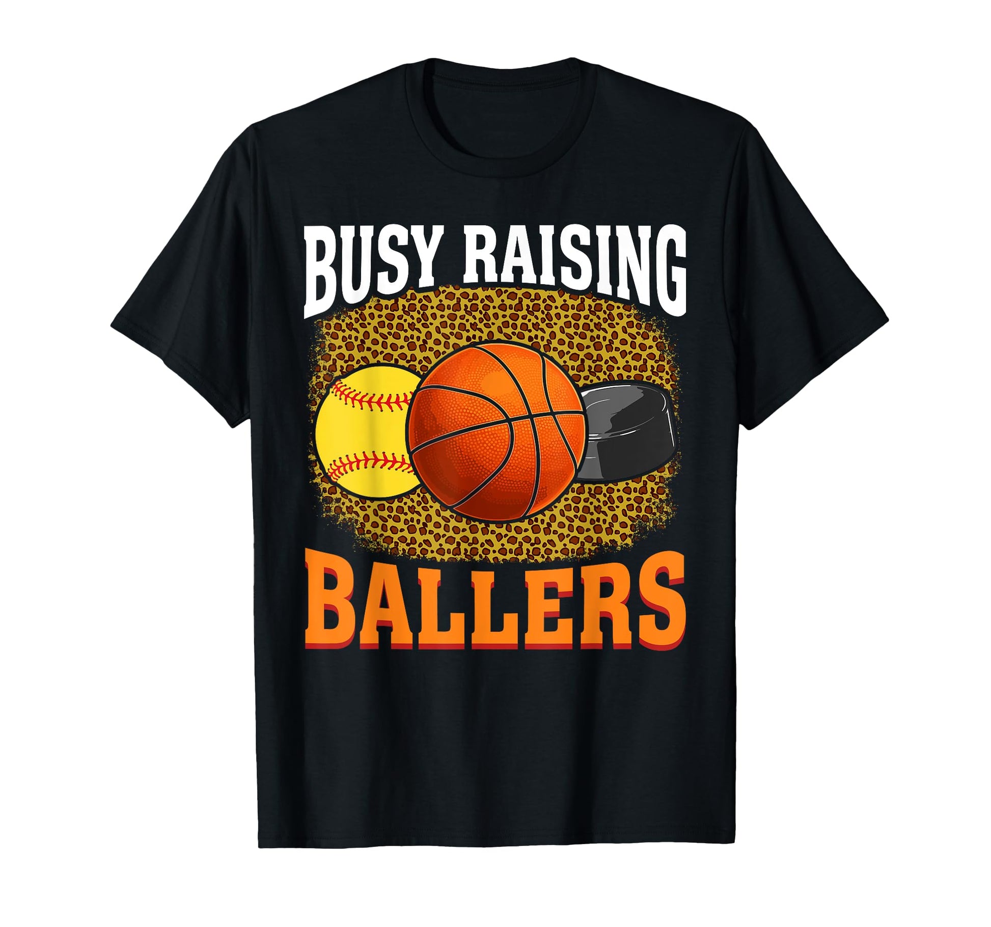 Busy Raising Ballers Softball Basketball T-Shirt - Minimalist Print Unisex - T-Shirt, Sweatshirt, Hoodie
