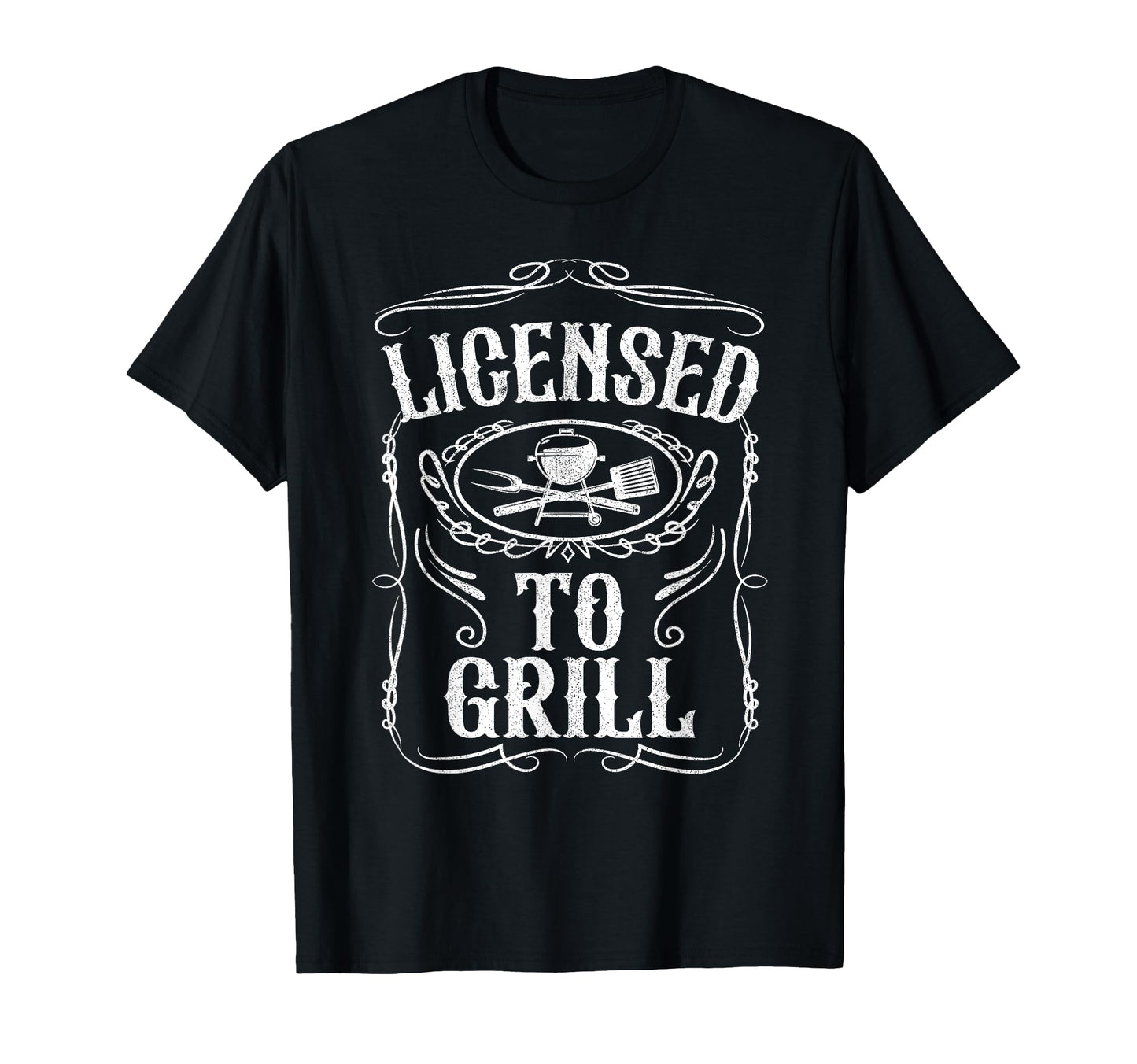 Licensed To Grill Funny Bbq Grilling T-Shirt - Custom Art Print Men Women - T-Shirt, Sweatshirt, Hoodie