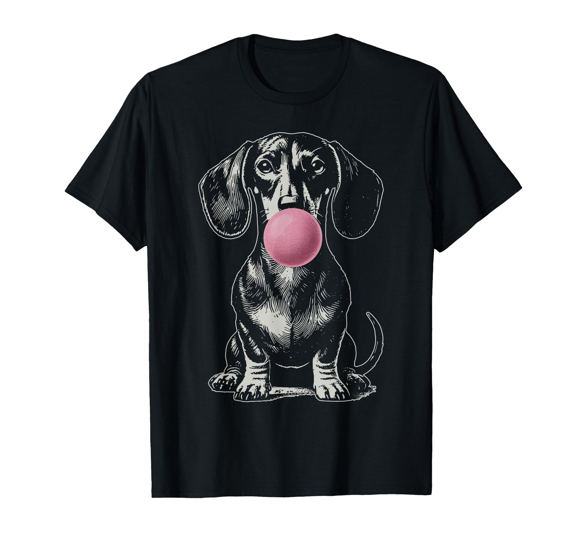 Dachshund Blowing Bubble Wiener Dog Dad T-Shirt - Streetwear Style Unisex - T-Shirt, Sweatshirt, Hoodie