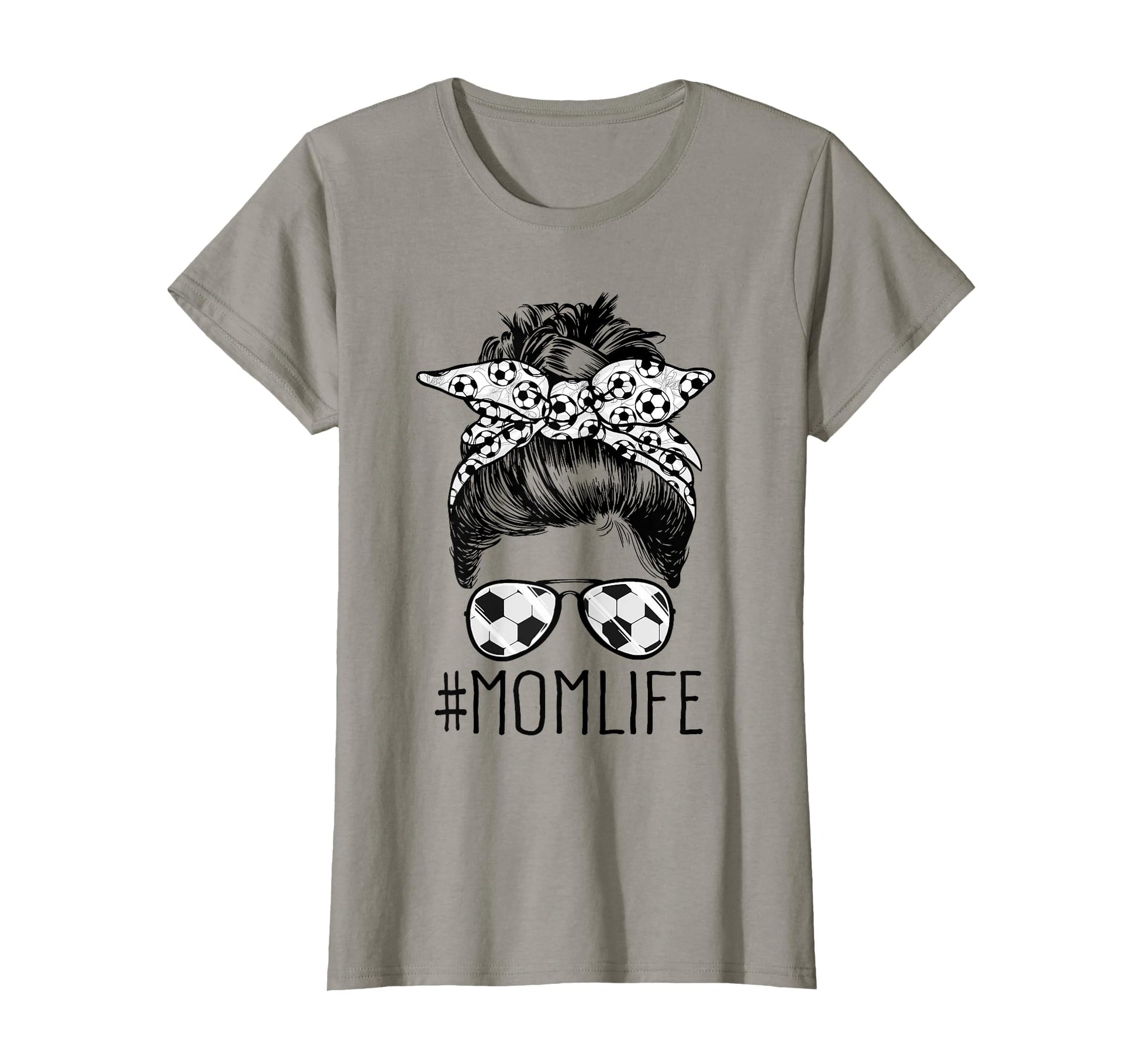 Mom Life Soccer Mom Mothers Day Messy T-Shirt - Novelty Apparel for Adults - T-Shirt, Sweatshirt, Hoodie