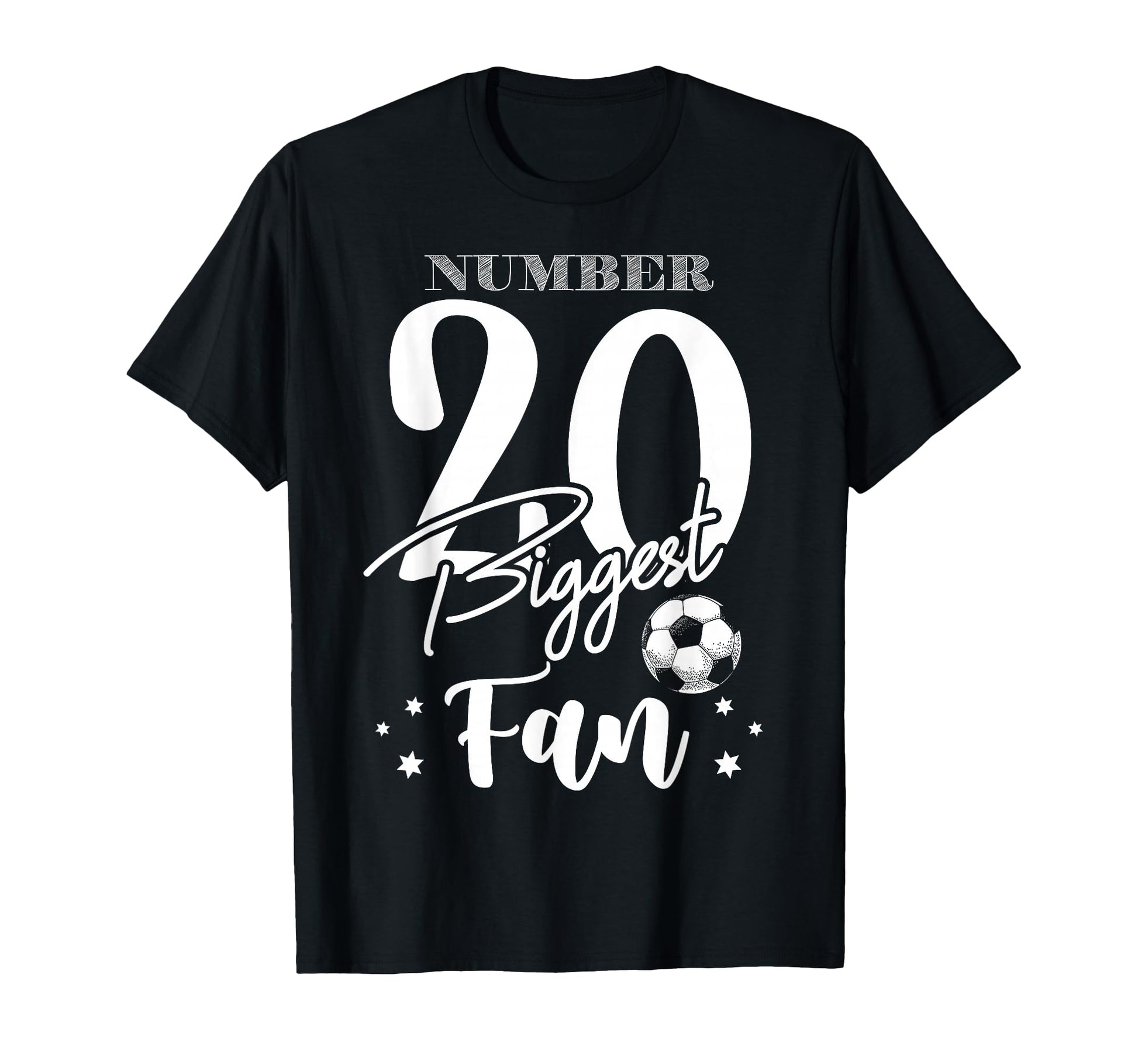 Number 20 Biggest Fan Soccer Player T-Shirt - Minimalist Print Unisex - T-Shirt, Sweatshirt, Hoodie