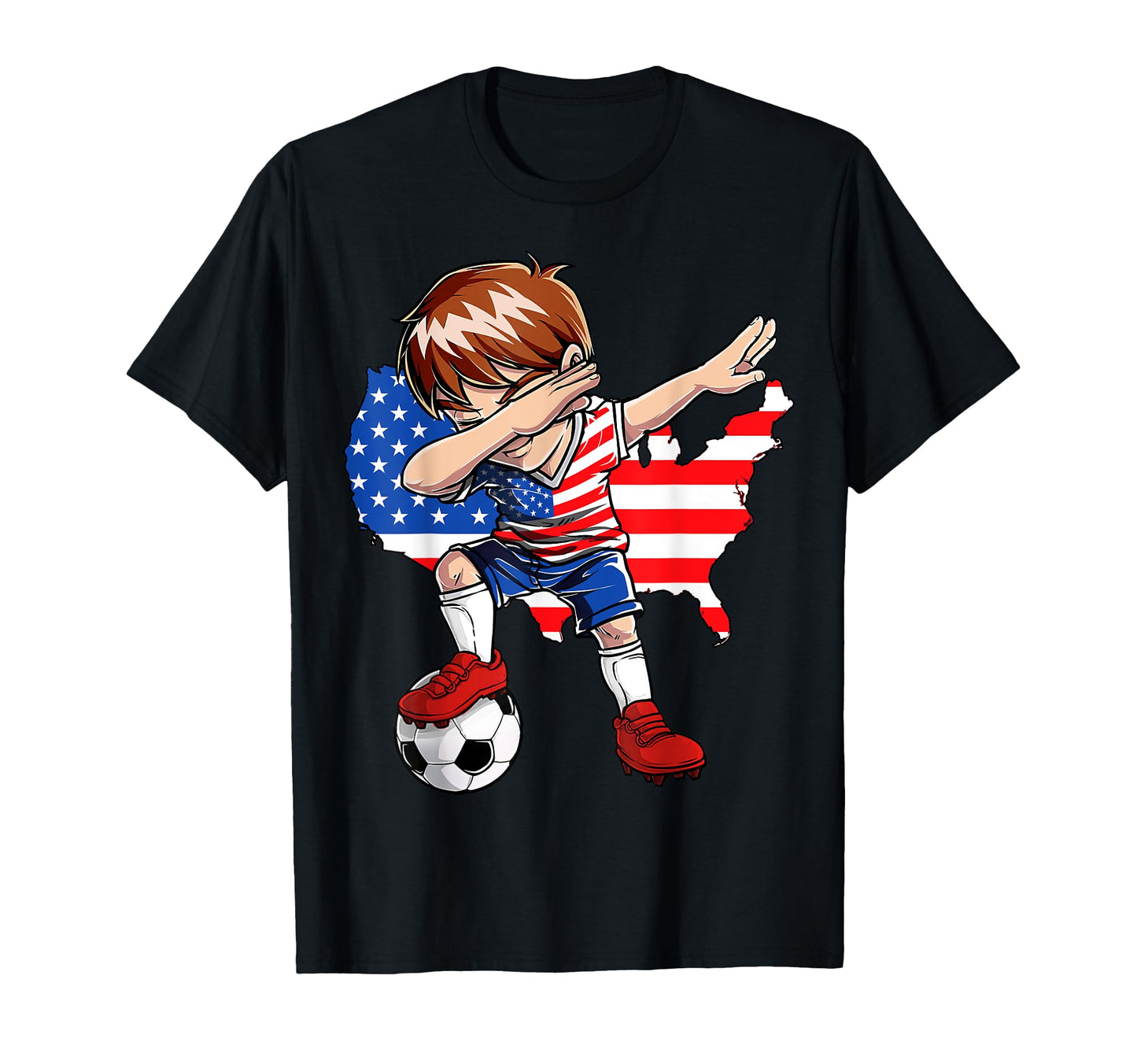 Dabbing Soccer Usa Jersey United T-Shirt - Casual Everyday Wear for Adults - T-Shirt, Sweatshirt, Hoodie