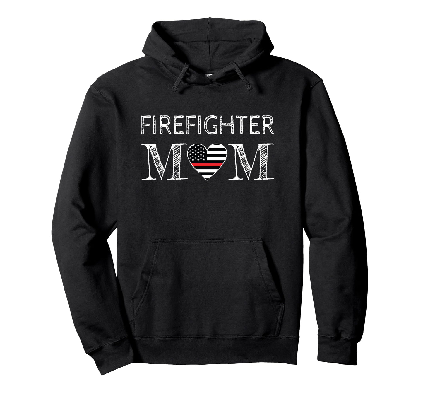 Firefighter Mom Mother Support Thin Hoodie - Aesthetic Graphic Men Women - T-Shirt, Sweatshirt, Hoodie
