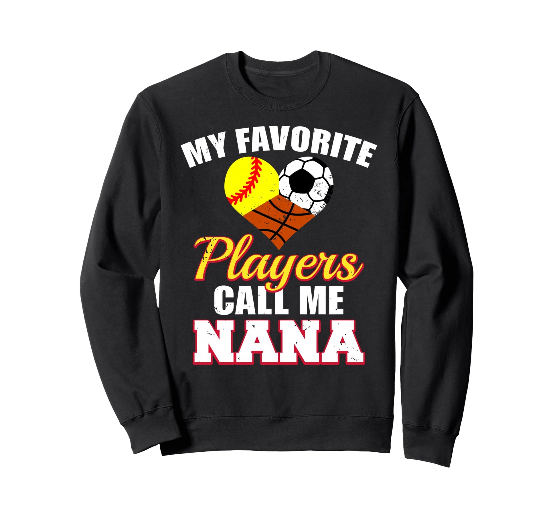 My Favorite Players Softball Soccer Sweatshirt - Graphic Print for Adults - T-Shirt, Sweatshirt, Hoodie