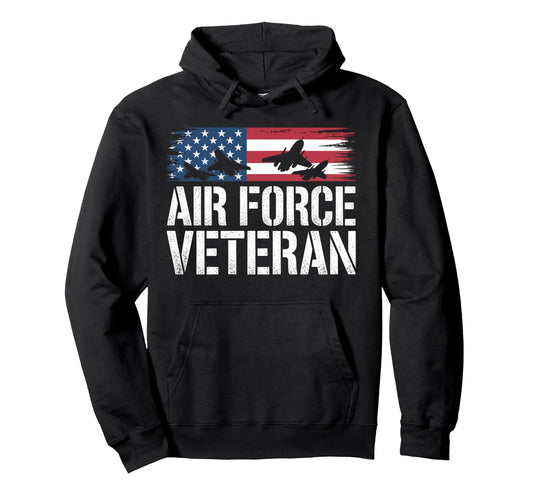 Air Force Veteran Us American Hoodie - Casual Everyday Wear for Adults - T-Shirt, Sweatshirt, Hoodie