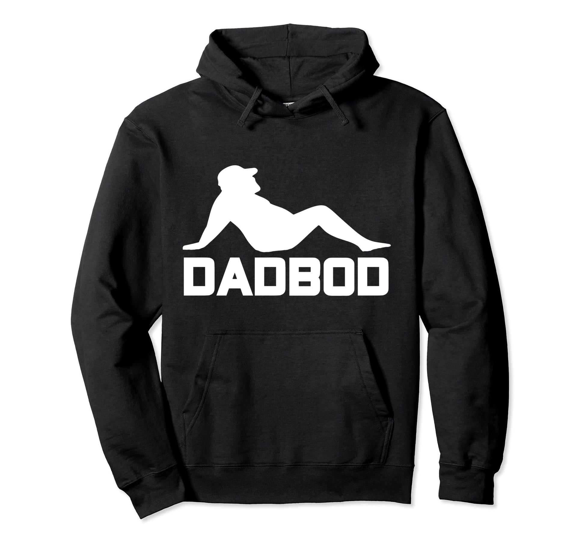Dad Bod Funny Dadbod Silhouette Beer Hoodie - Aesthetic Graphic for Adults - T-Shirt, Sweatshirt, Hoodie