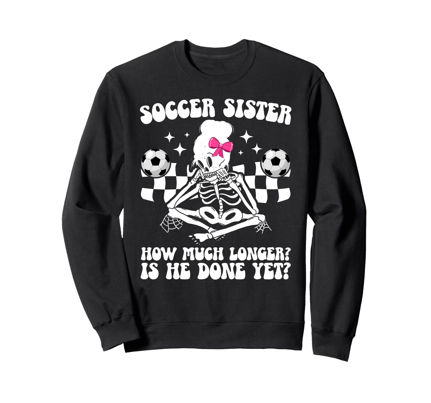 Soccer Sister Groovy Soccer Sweatshirt - Minimalist Print Men Women - T-Shirt, Sweatshirt, Hoodie