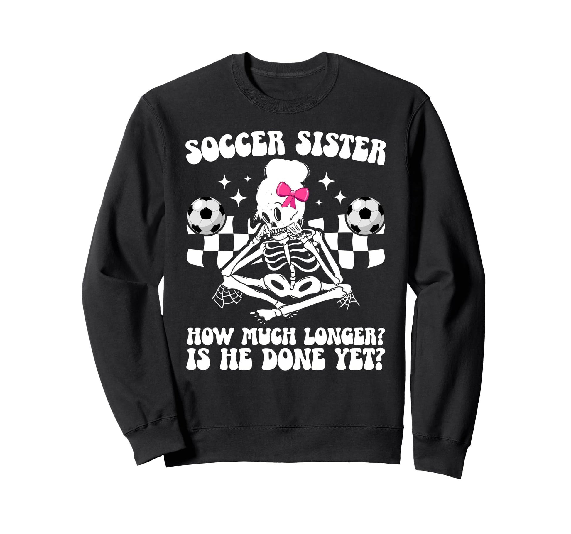 Soccer Sister Groovy Soccer Sweatshirt - Minimalist Print Men Women - T-Shirt, Sweatshirt, Hoodie
