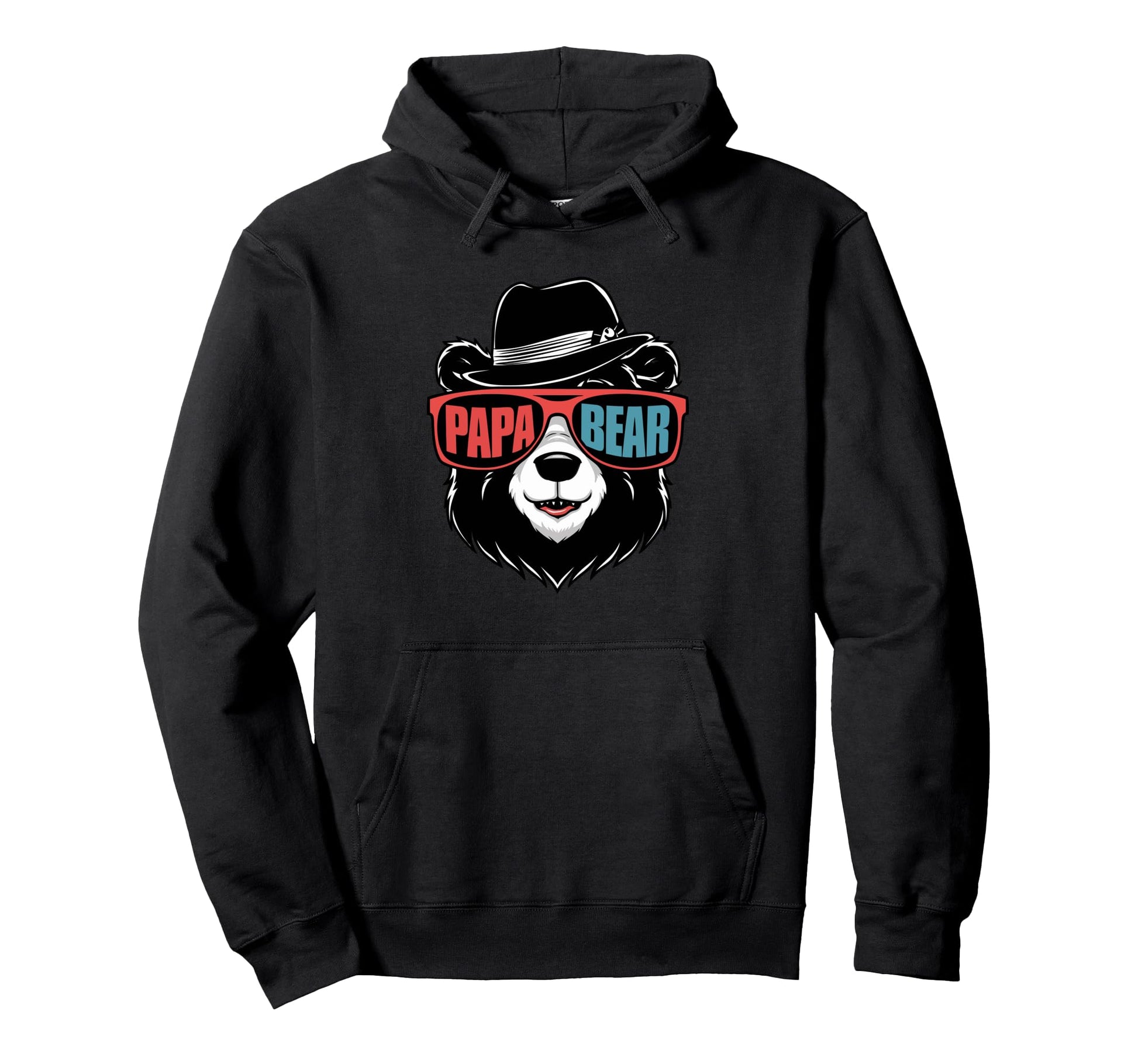 Mens Papa Bear Face Sunglasses Papa Bear Hoodie - Unique Graphic Unisex - T-Shirt, Sweatshirt, Hoodie