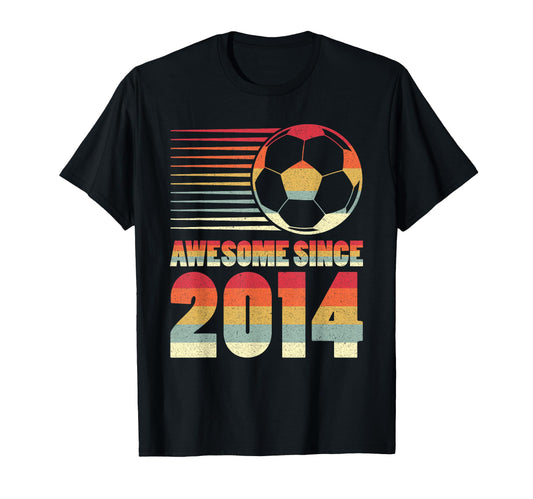 Awesome Since 2014 Soccer 12Th T-Shirt - Casual Everyday Wear for Adults - T-Shirt, Sweatshirt, Hoodie