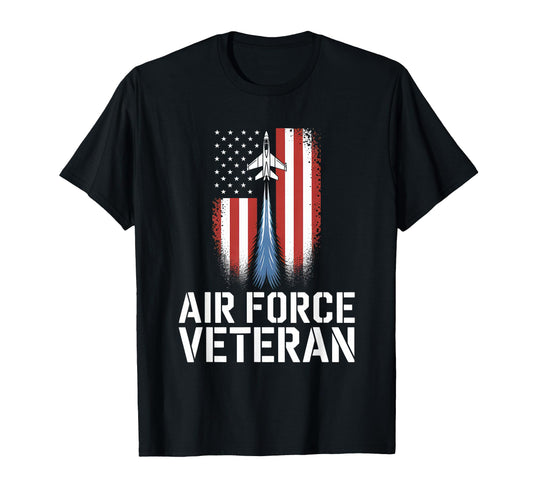 Air Force Veteran Us American Flag Dad T-Shirt - Graphic Print Unisex - T-Shirt, Sweatshirt, Hoodie