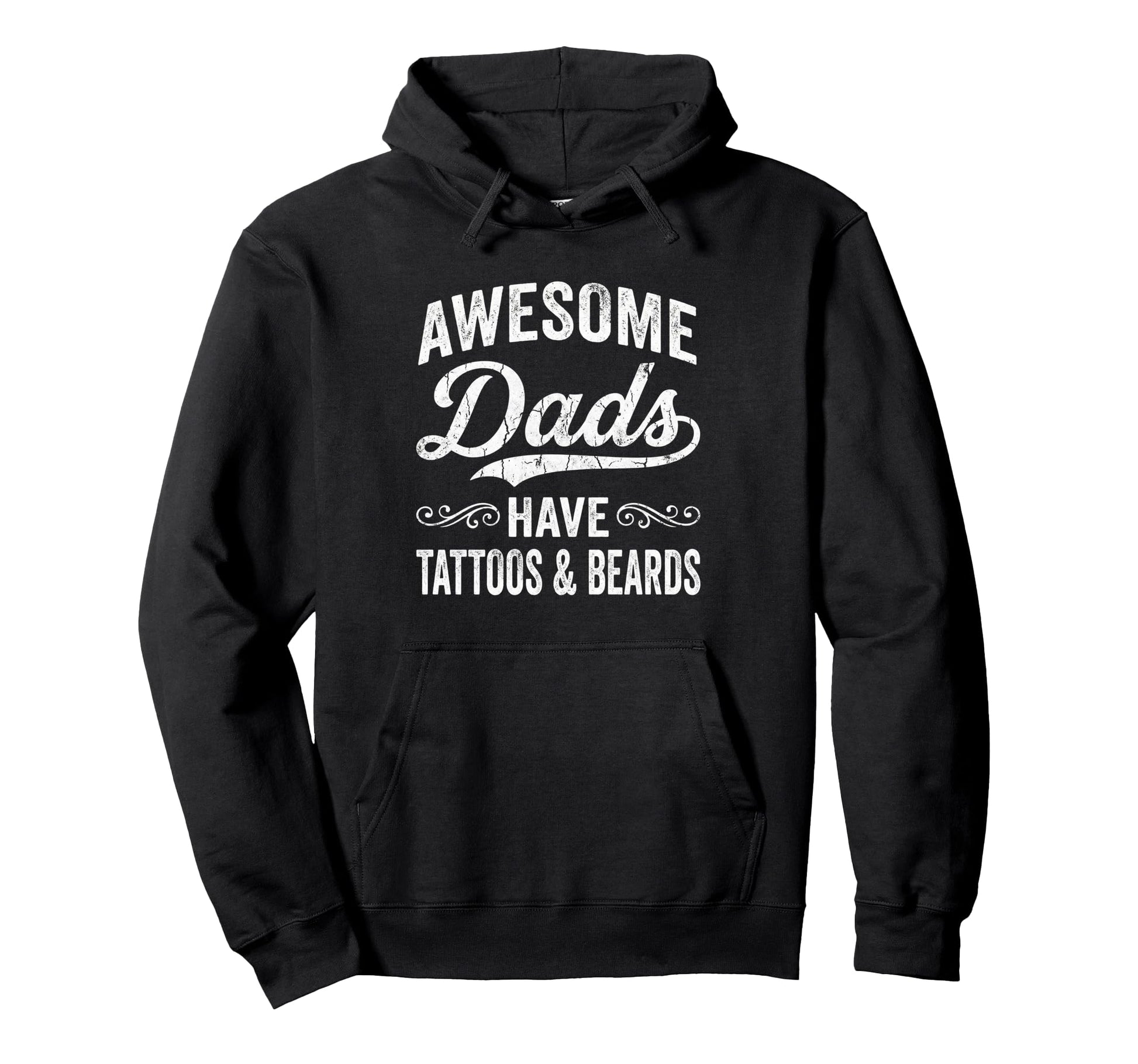 Awesome Dads Have Tattoos And Beards Hoodie - Aesthetic Graphic Men Women - T-Shirt, Sweatshirt, Hoodie
