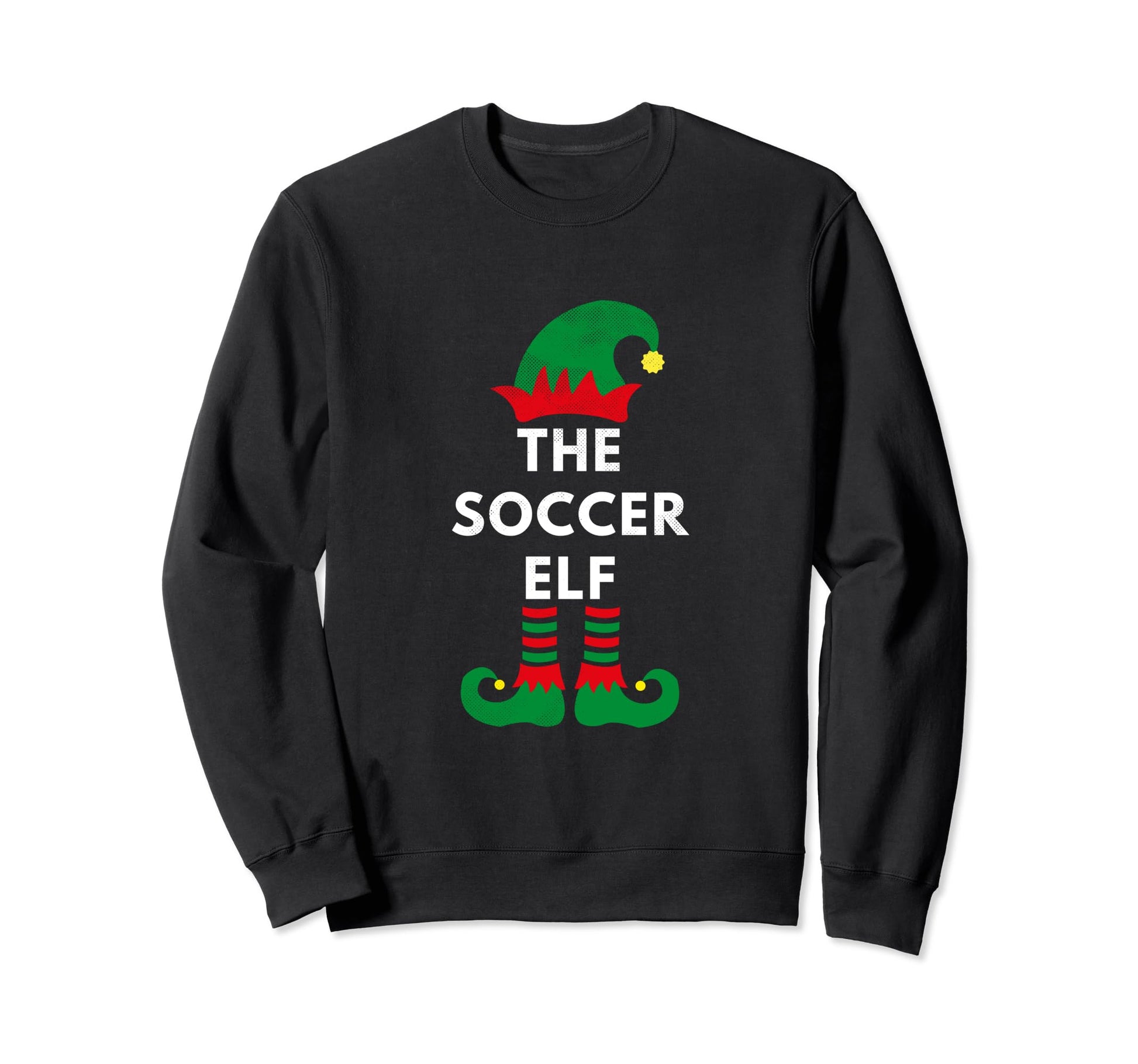 Elves Santa Soccer Elf Sporty Sweatshirt - Minimalist Print for Adults - T-Shirt, Sweatshirt, Hoodie