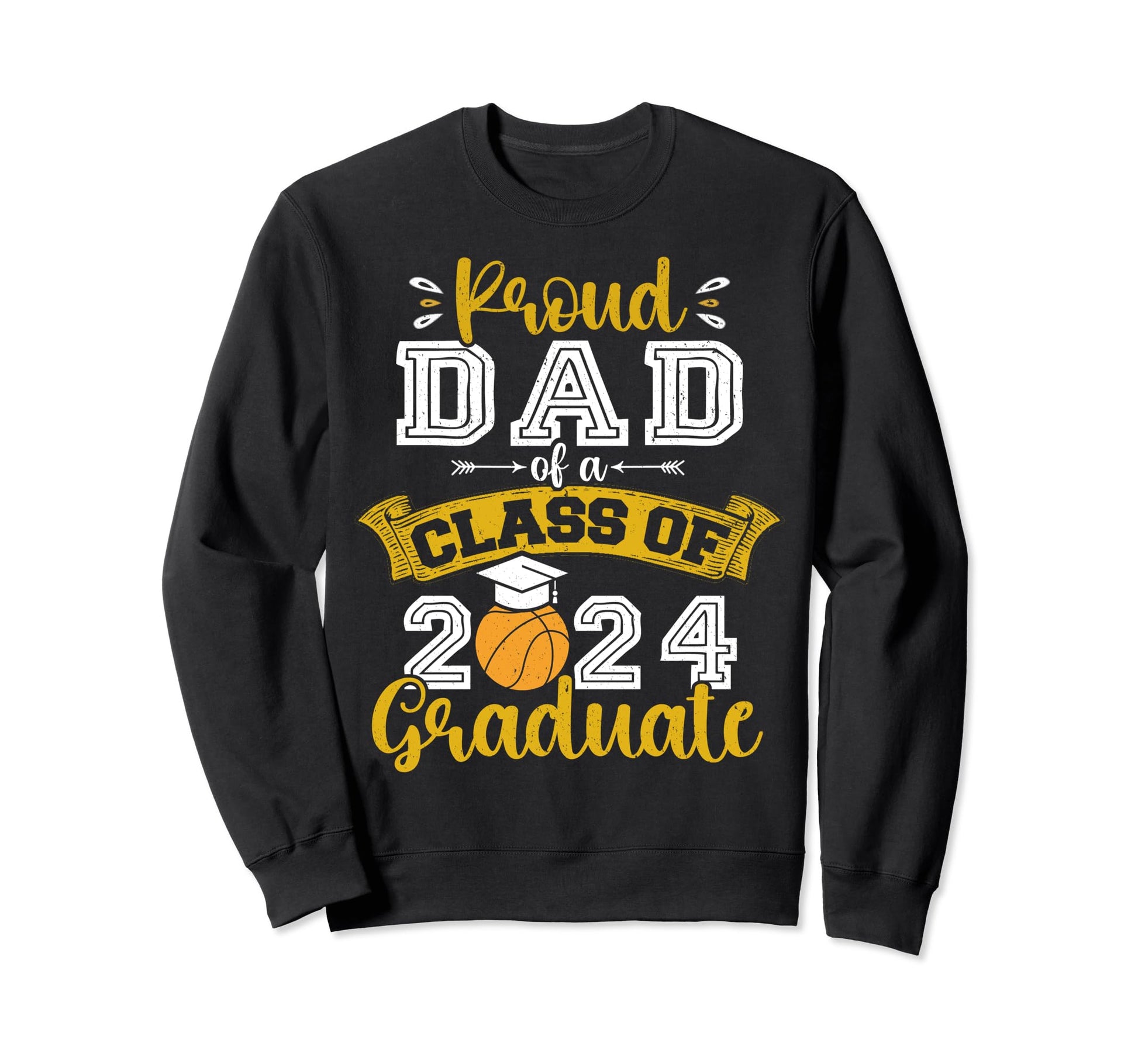 Proud Dad Class 2024 Graduate Sweatshirt - Trendy Graphic for Adults - T-Shirt, Sweatshirt, Hoodie