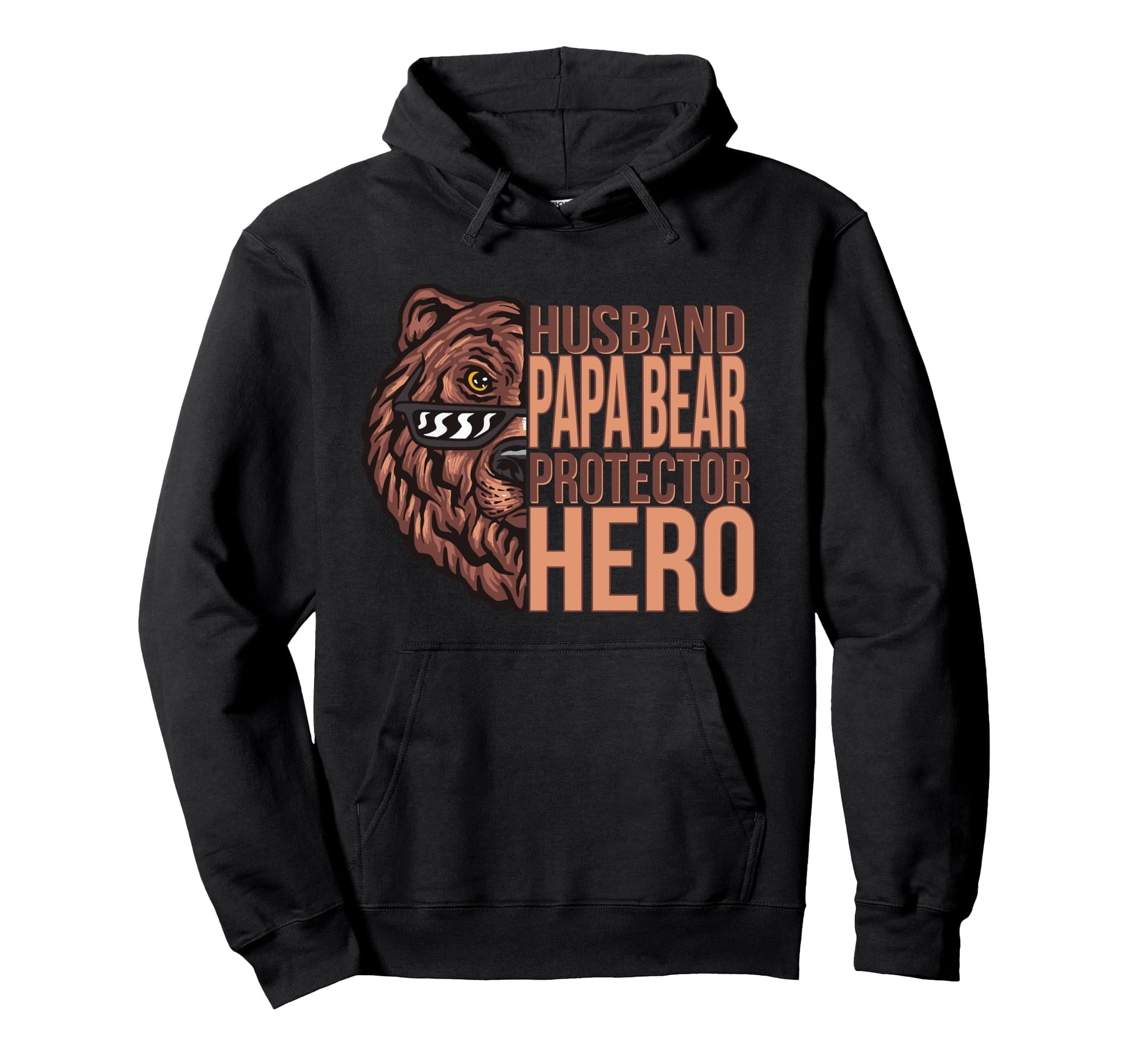 Family Papa Bear Dads And Fathers Husband Hoodie - Graphic Print Unisex - T-Shirt, Sweatshirt, Hoodie