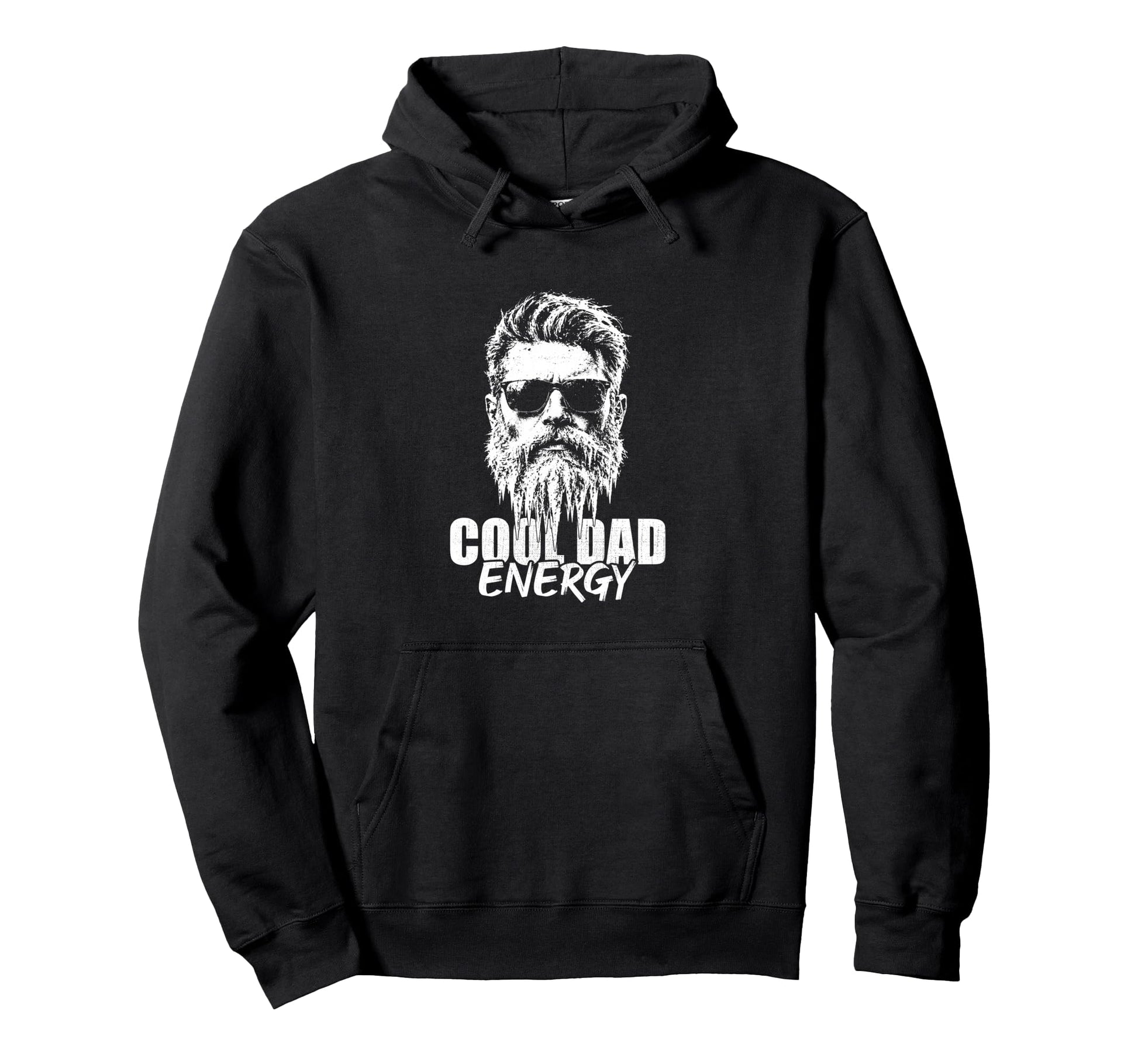 Dad Energy Bearded Father Sunglasses Hoodie - Custom Art Print Unisex - T-Shirt, Sweatshirt, Hoodie