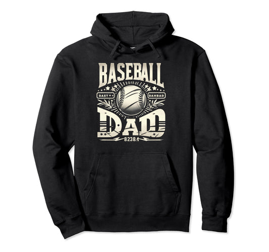 Baseball Dad Fathers Day Hoodie - Custom Art Print for Adults - T-Shirt, Sweatshirt, Hoodie