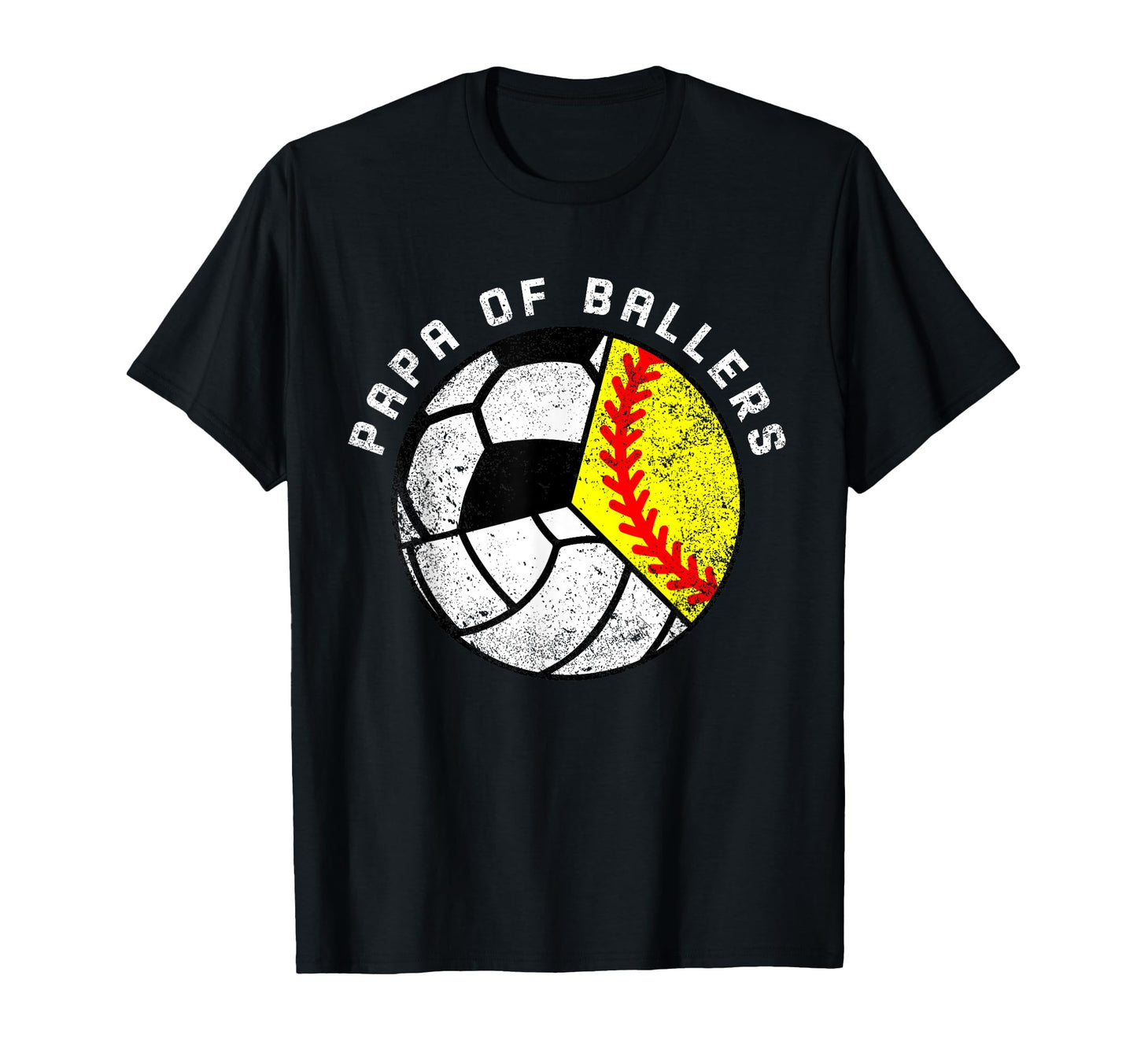 Papa Ballers Funny Softball T-Shirt - Fun Novelty Design Men Women - T-Shirt, Sweatshirt, Hoodie