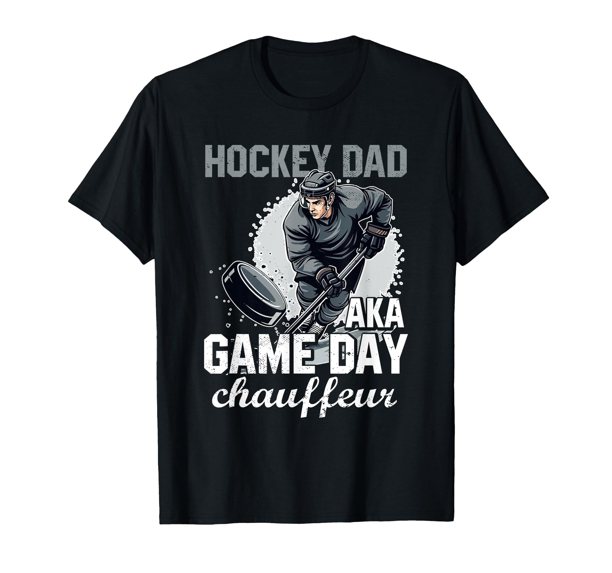 Hockey Dad Gift Hoodie - Minimalist Print Unisex - T-Shirt, Sweatshirt, Hoodie