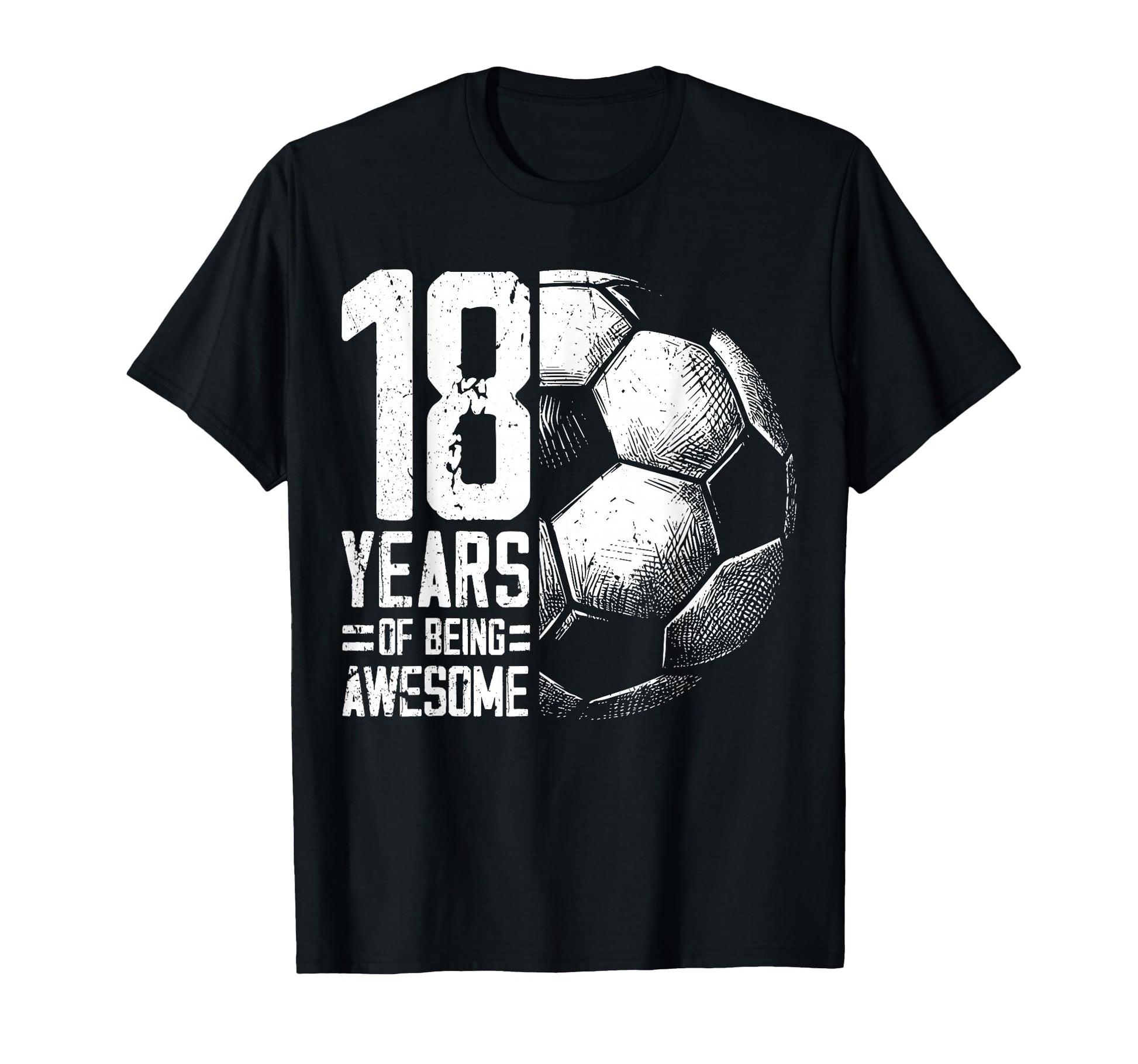 18Th Birthday Soccer Player Football 18 T-Shirt - Graphic Print Men Women - T-Shirt, Sweatshirt, Hoodie