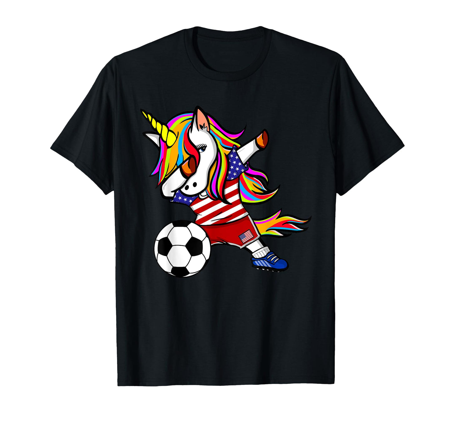 Dabbing Unicorn United States T-Shirt - Fun Novelty Design Men Women - T-Shirt, Sweatshirt, Hoodie