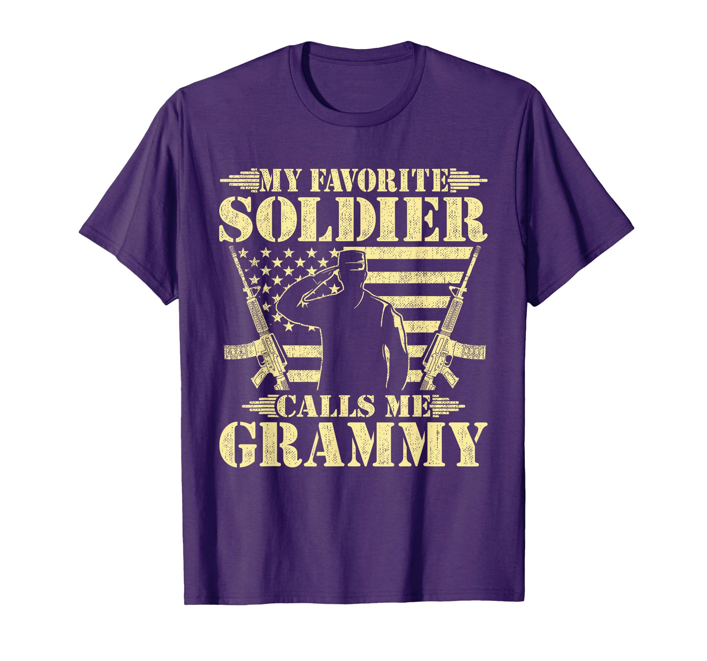 My Favorite Soldier Calls Me Grammy T-Shirt - Casual Everyday Wear Unisex - T-Shirt, Sweatshirt, Hoodie