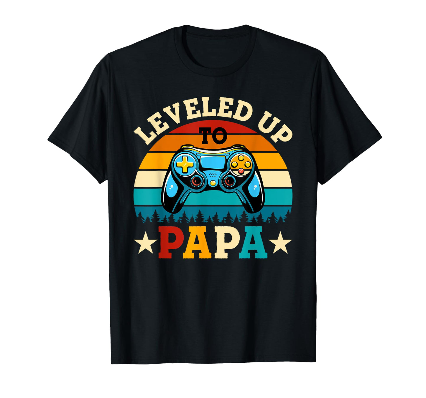 Leveled Up To Papa Birth T-Shirt - Minimalist Print for Adults - T-Shirt, Sweatshirt, Hoodie
