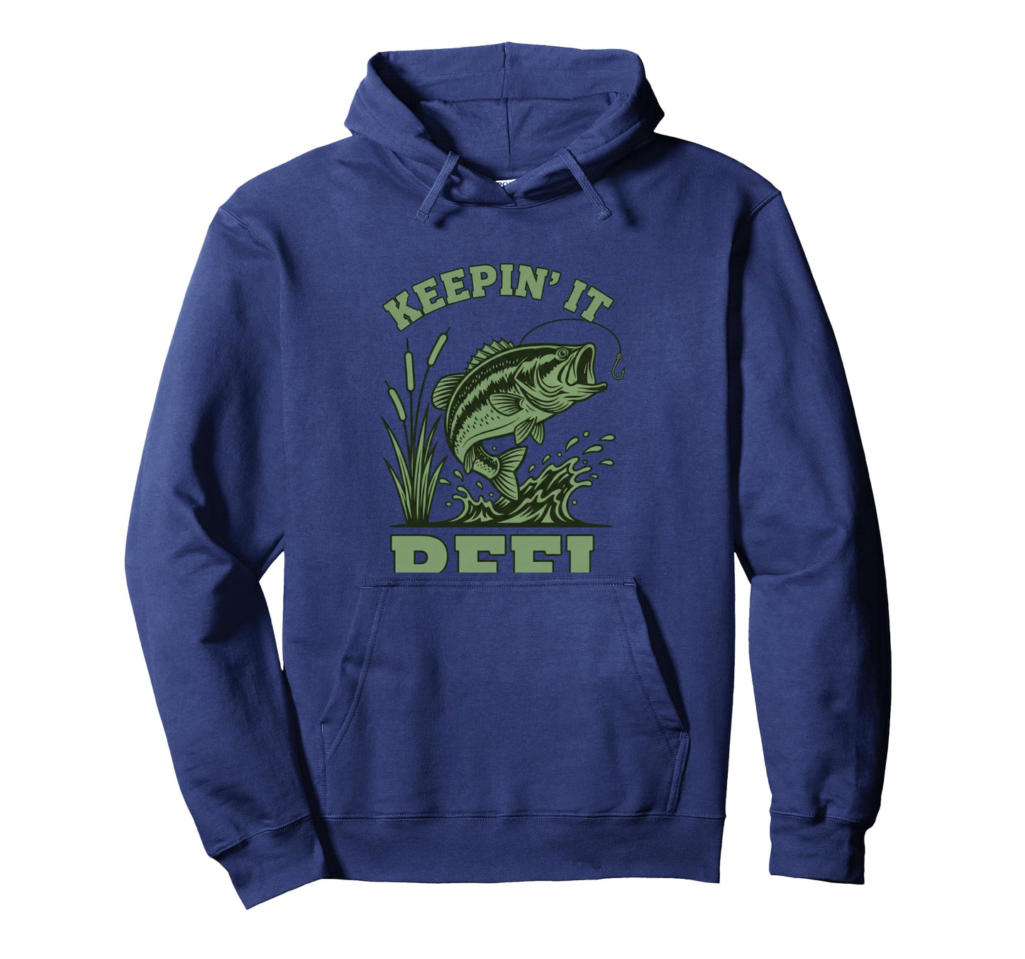 Keepin It Reel Fishing Dad Bass Angler Hoodie - Minimalist Print Unisex - T-Shirt, Sweatshirt, Hoodie
